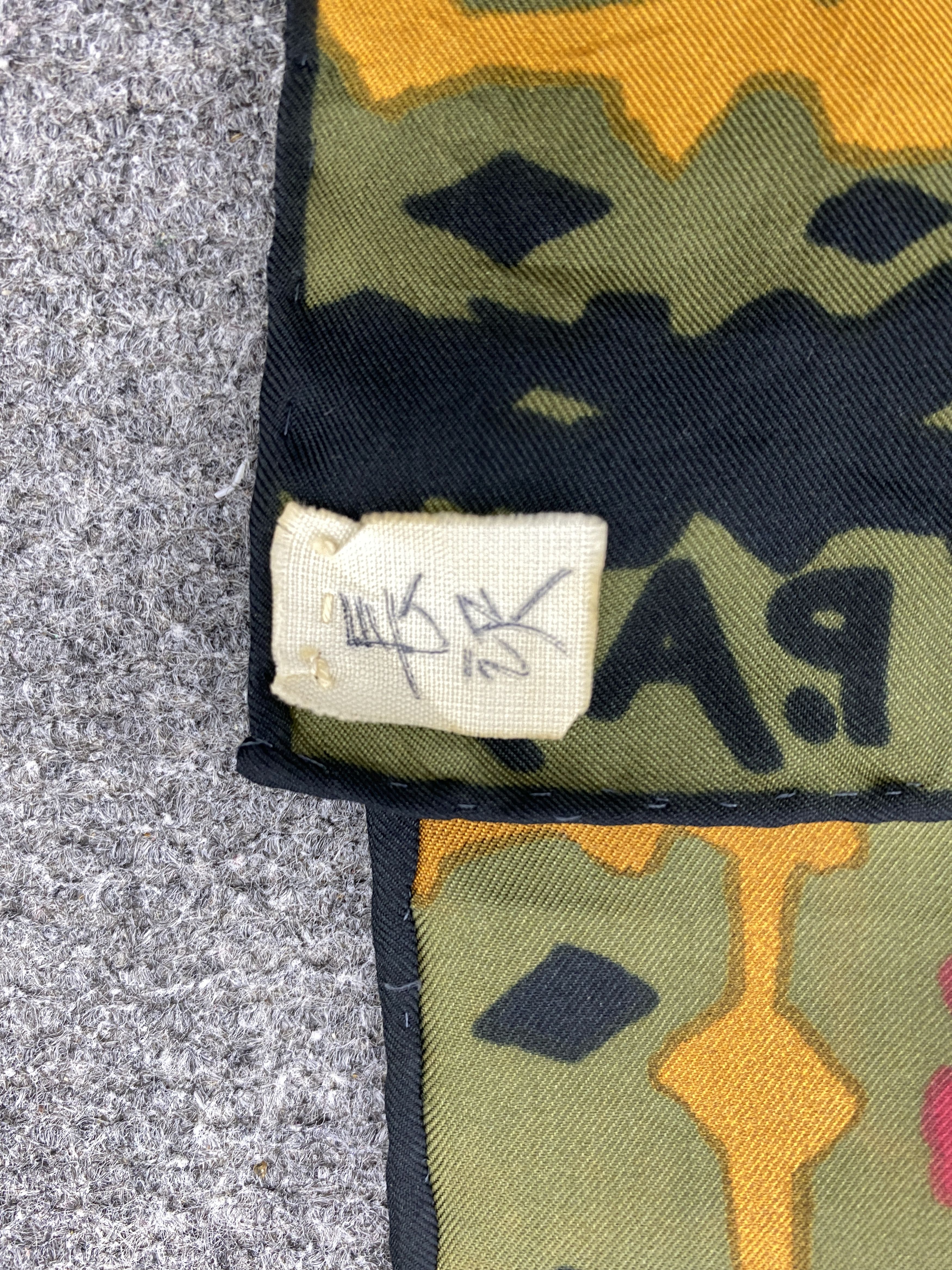 Vintage P.A.S Silk Scarf / Muffler / Silk Shawl SN0059 Size ONE SIZE - 5 Thumbnail