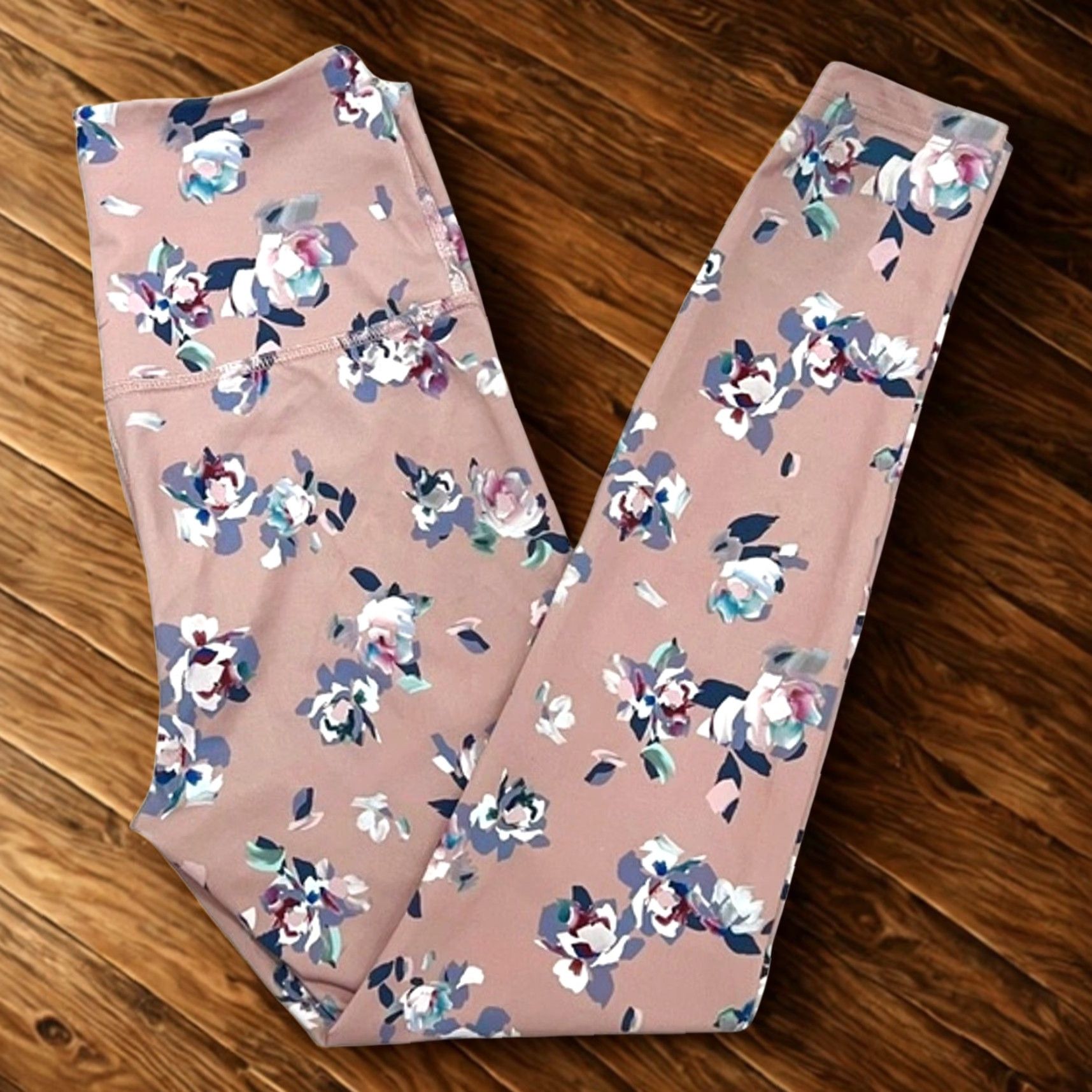 Beyond Yoga Beyond Yoga Olympus High Rise Legging Impressionist Floral Blush L Women Fitness Activewear Size 36" / US 14 / IT 50 - 2 Thumbnail