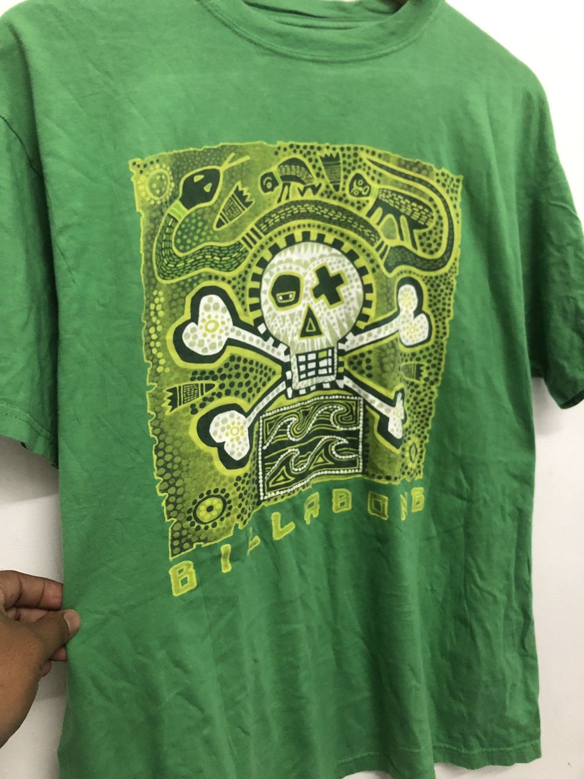 Billabong × Vintage Vintage Y2K Billabong Skull & Surf Graphic Tshirt Size US L / EU 52-54 / 3 - 4 Thumbnail