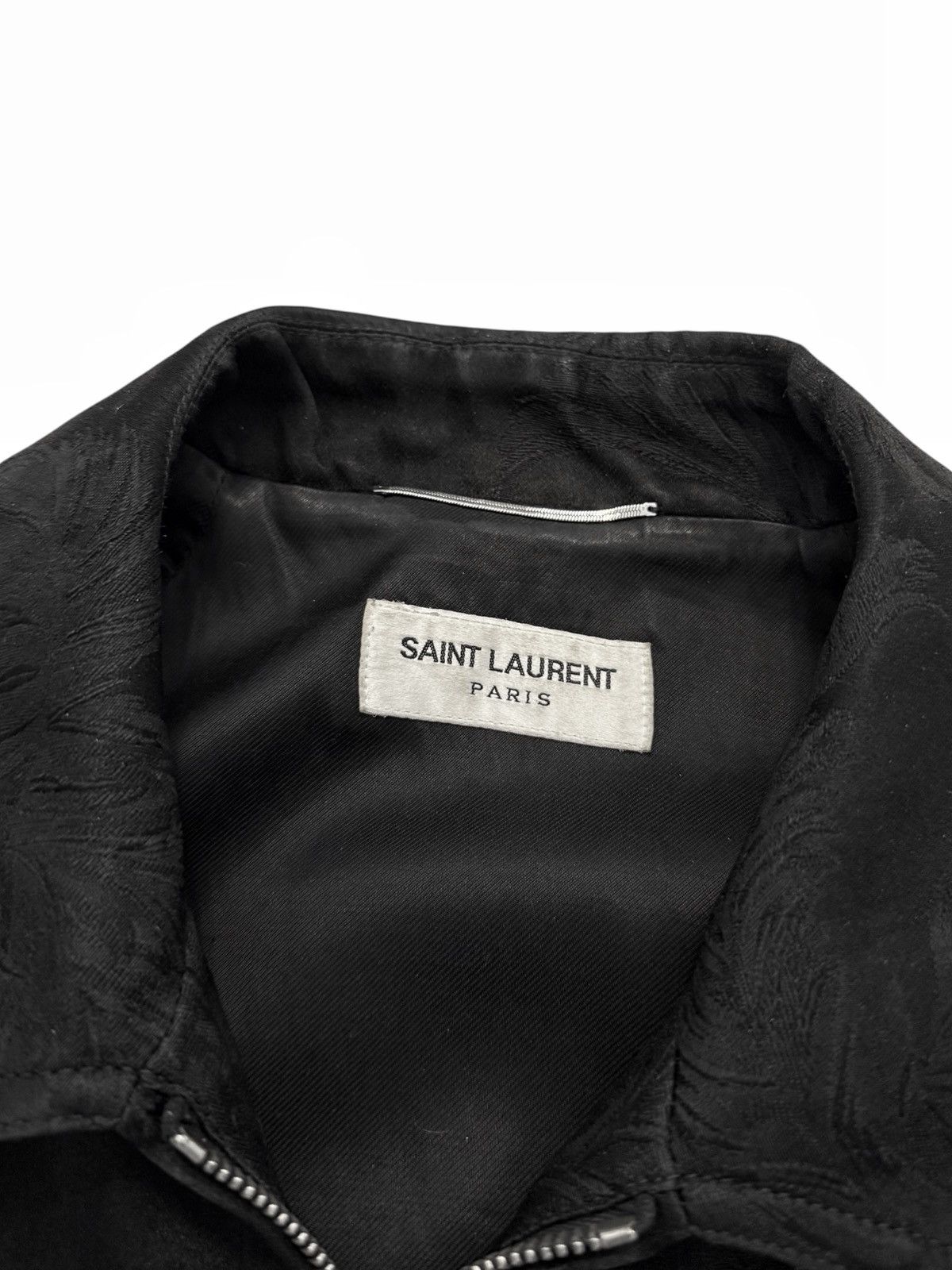 Saint Laurent Paris 2014 Palm Silk Teddy Zip Jacket Size US S / EU 44-46 / 1 - 3 Thumbnail
