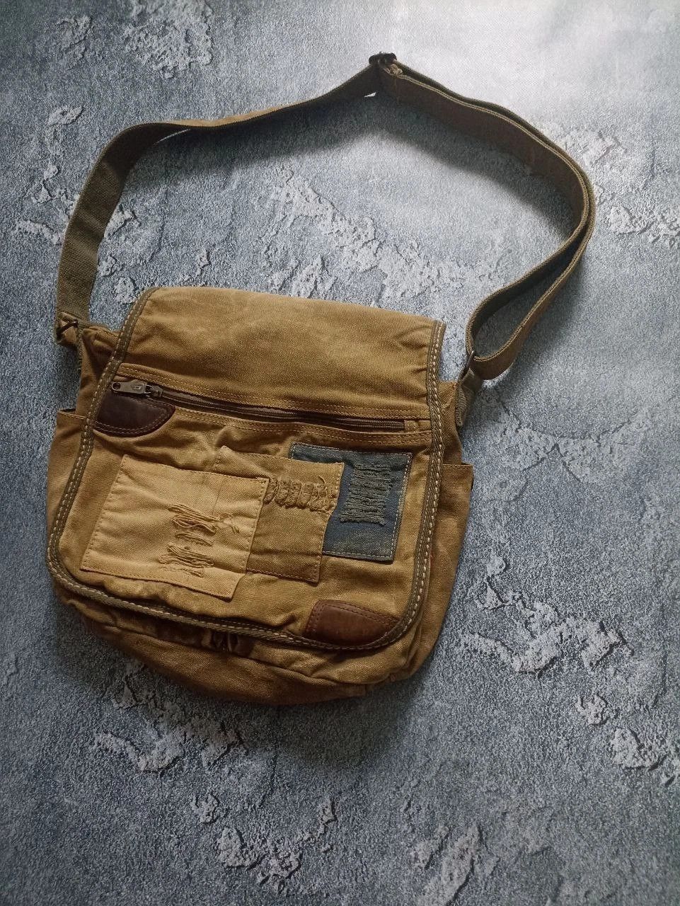 Diesel DIESEL 90S ARCHIVE MILITARY DISTRESSED COTTON BAG Khaki Used Size ONE SIZE - 3 Thumbnail
