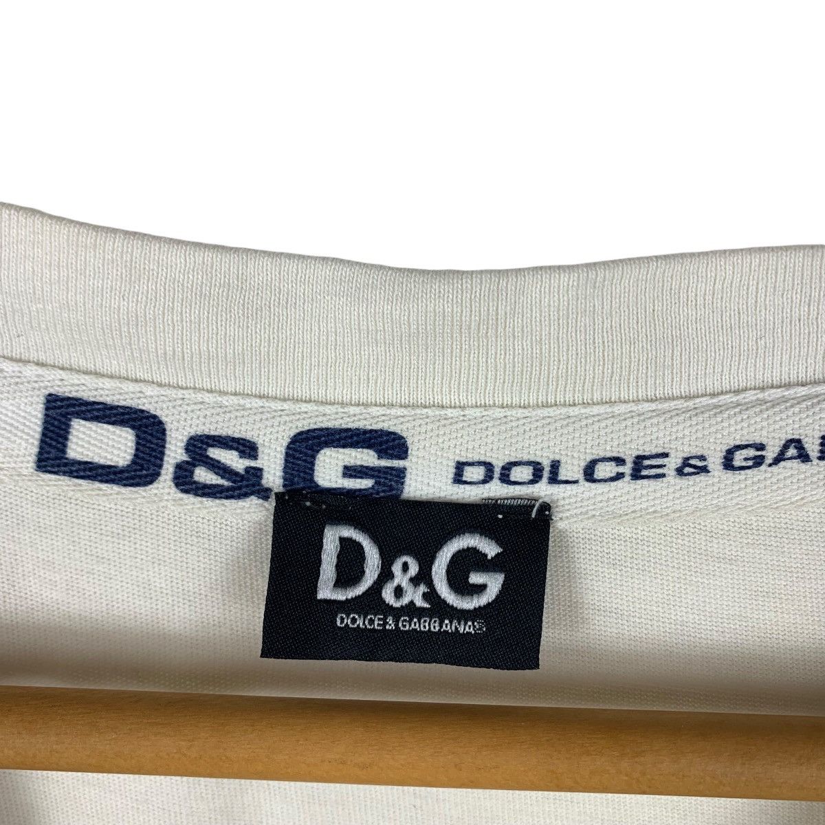 Designer × Dolce & Gabbana DOLCE & GABBANA Spellout stripe women tee Size L / US 10 / IT 46 - 3 Thumbnail
