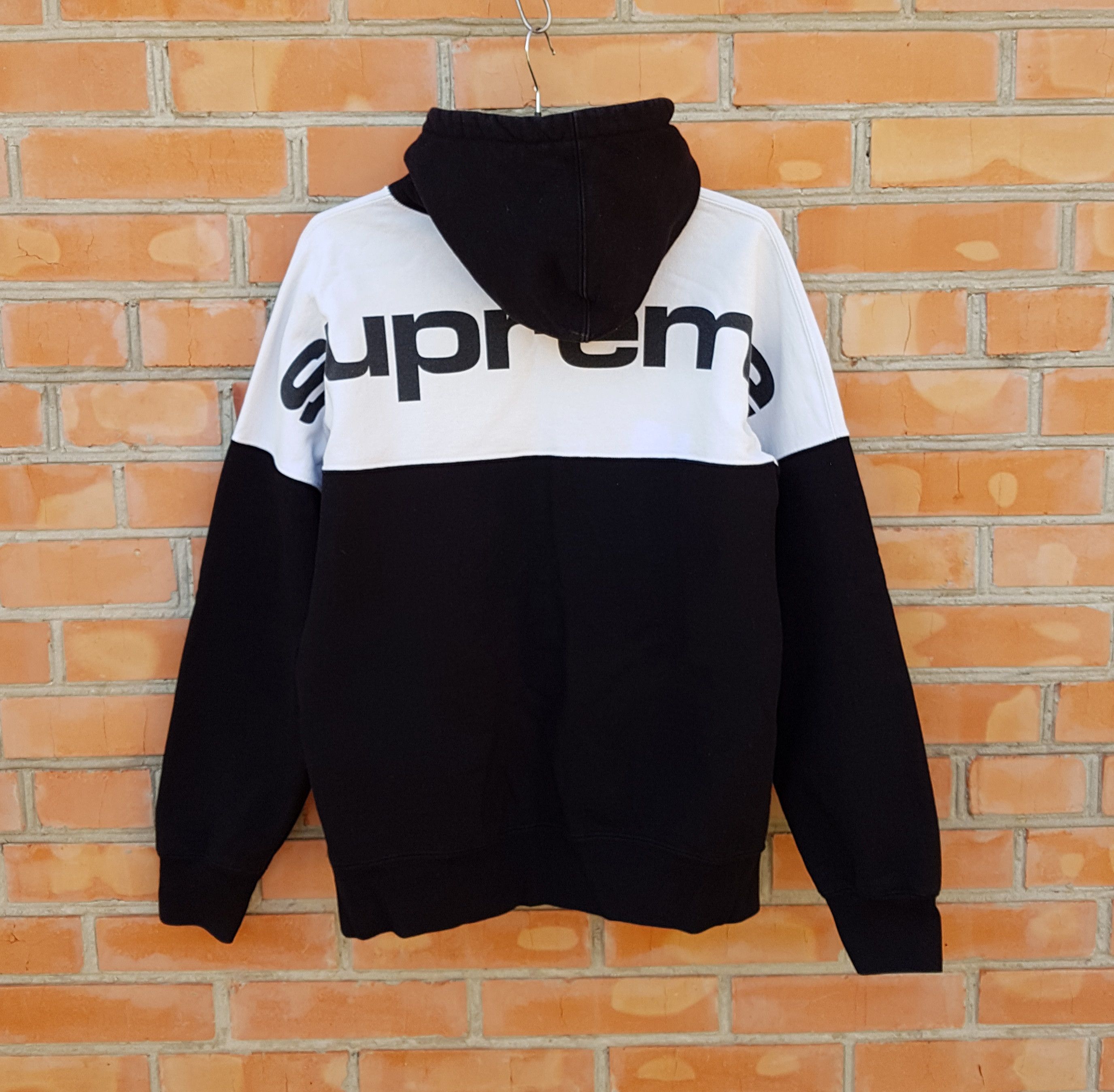 Supreme Supreme Black Blocked Hooded Sweatshirt FW17 Hoodie Size US M / EU 48-50 / 2 - 3 Thumbnail