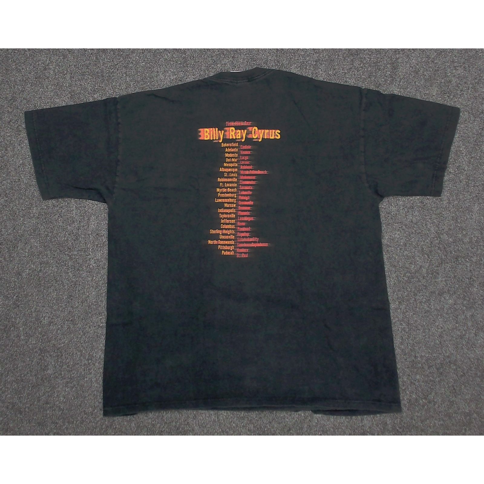 Vintage VTG 2002 Billy Ray Cyrus "Time Flies" Tour T-Shirt (Faded) Size US XXL / EU 58 / 5 - 4 Thumbnail
