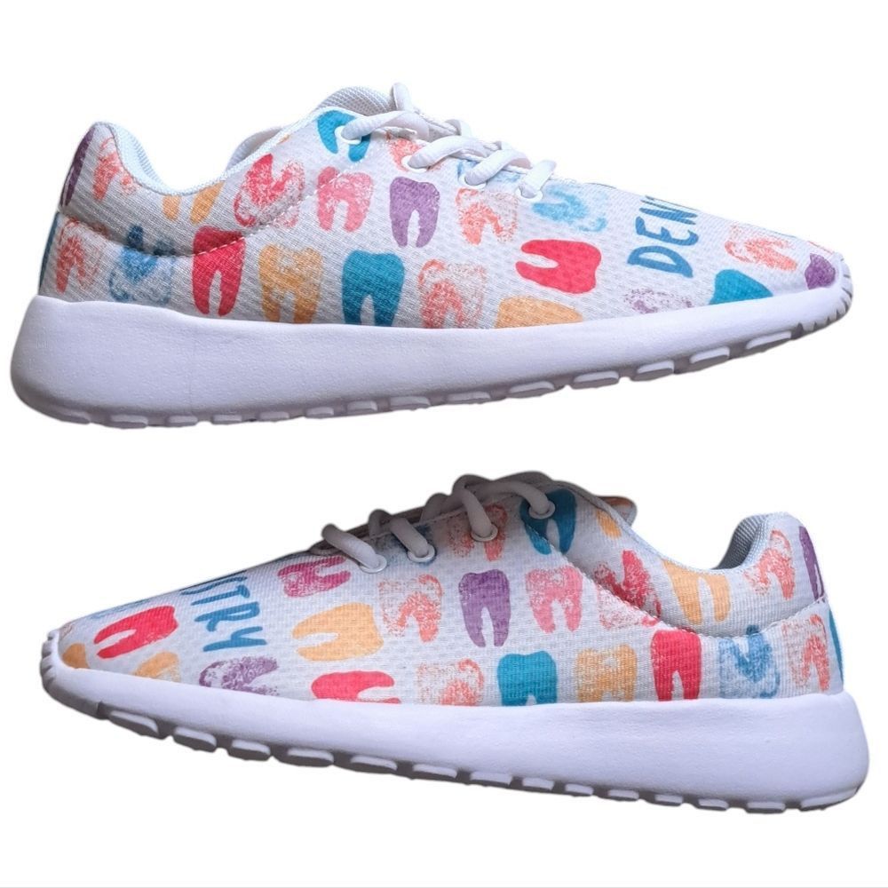 Other Groove Bags Custom Print Dentistry Lightweight Lace Up Sneak Size US 8 / IT 38 - 8 Thumbnail