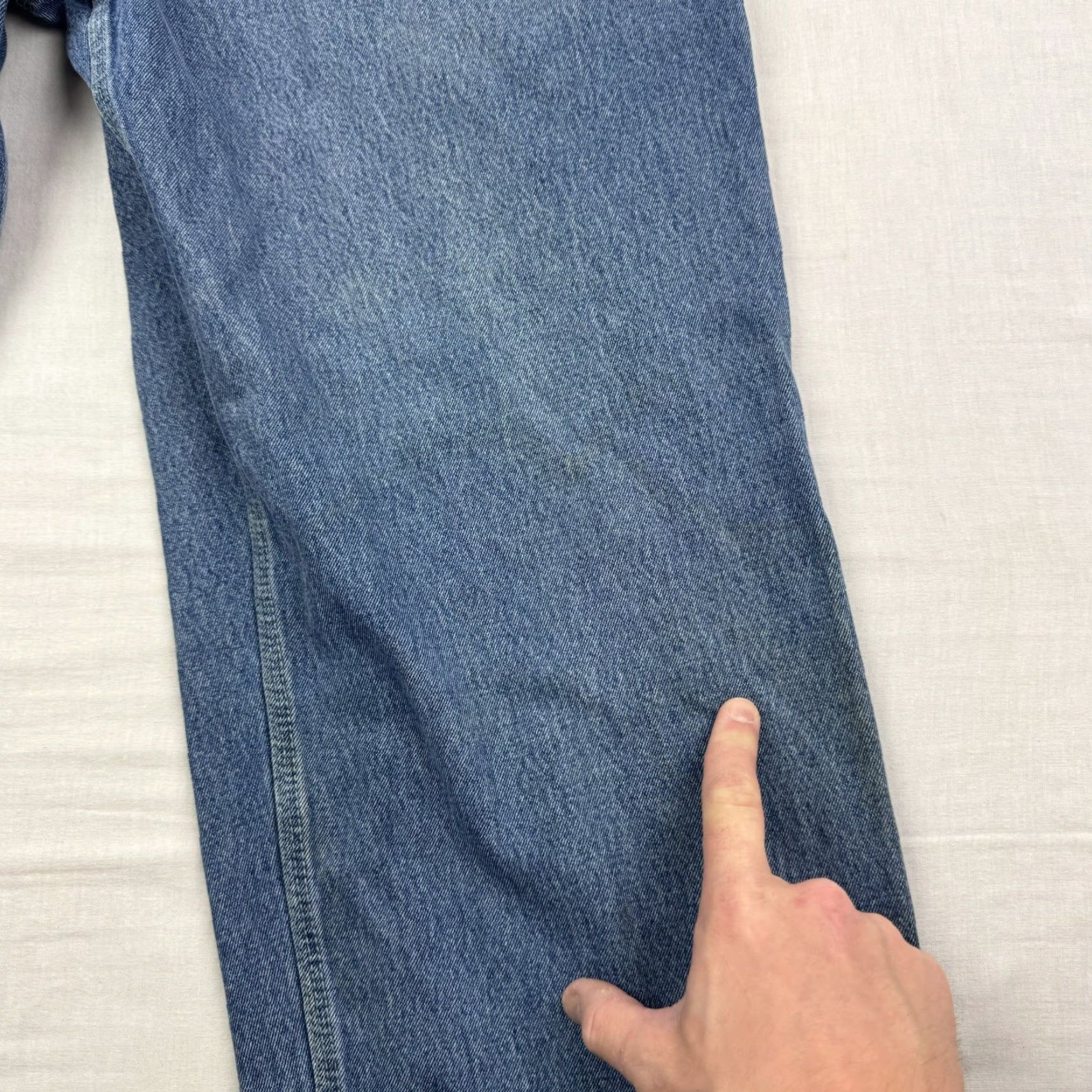 Levi's VINTAGE Levi's Carpenter Jeans Men 34x32 Blue Wide-Leg Relaxed Baggy Y2K Grunge 90s Punk Hip Hop Jeans Mens Size US 34 / EU 50 - 4 Thumbnail