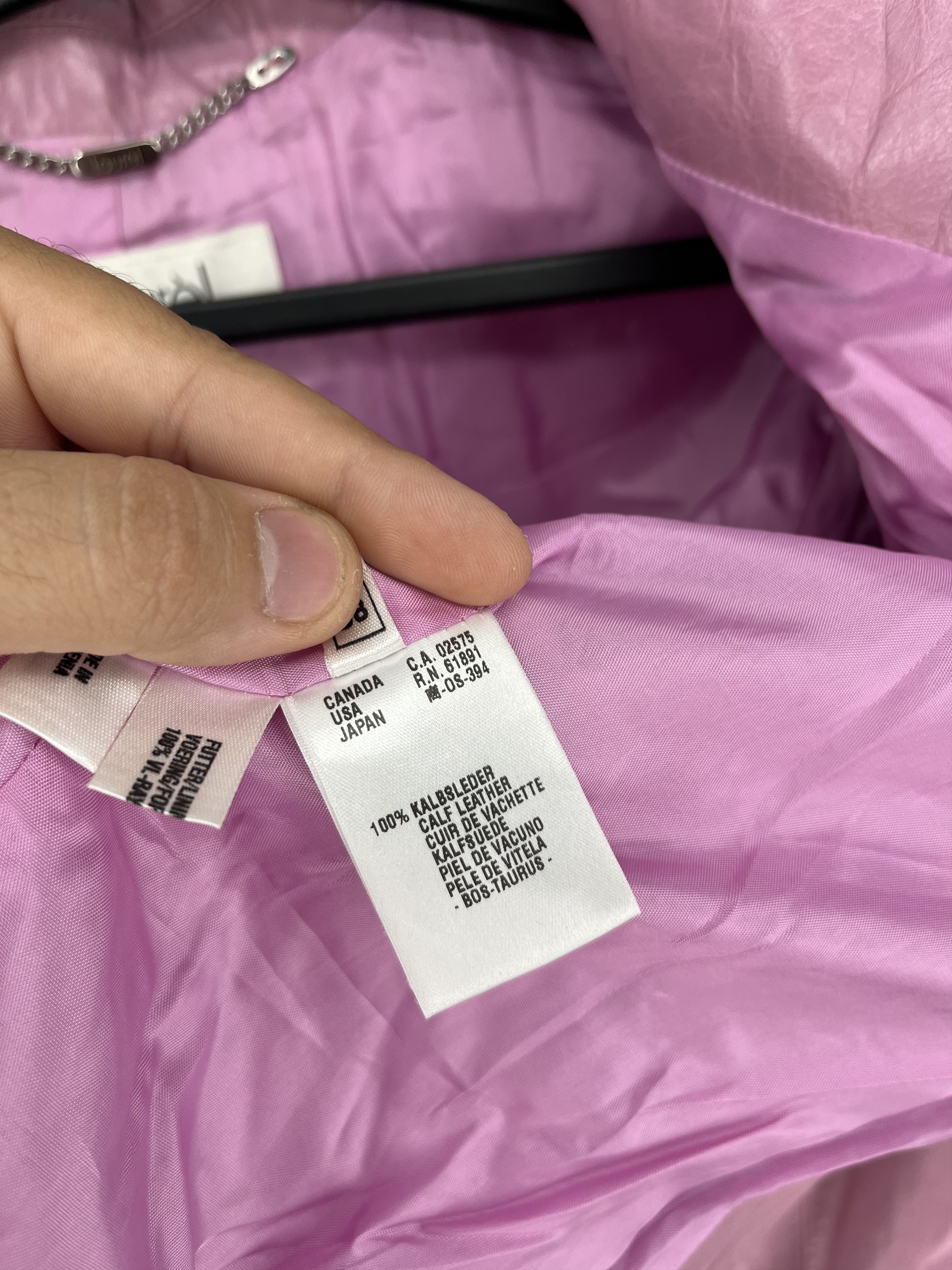 Laurel Leather biker jacket Laurel Pink size 38FR in Leather Size S / US 4 / IT 40 - 20 Thumbnail