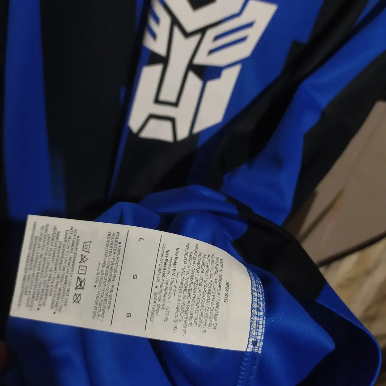 Nike Nike x Inter Milan x Transformers 23/24 Thuram #9 Home Shirt Size US XL / EU 56 / 4 - 5 Thumbnail