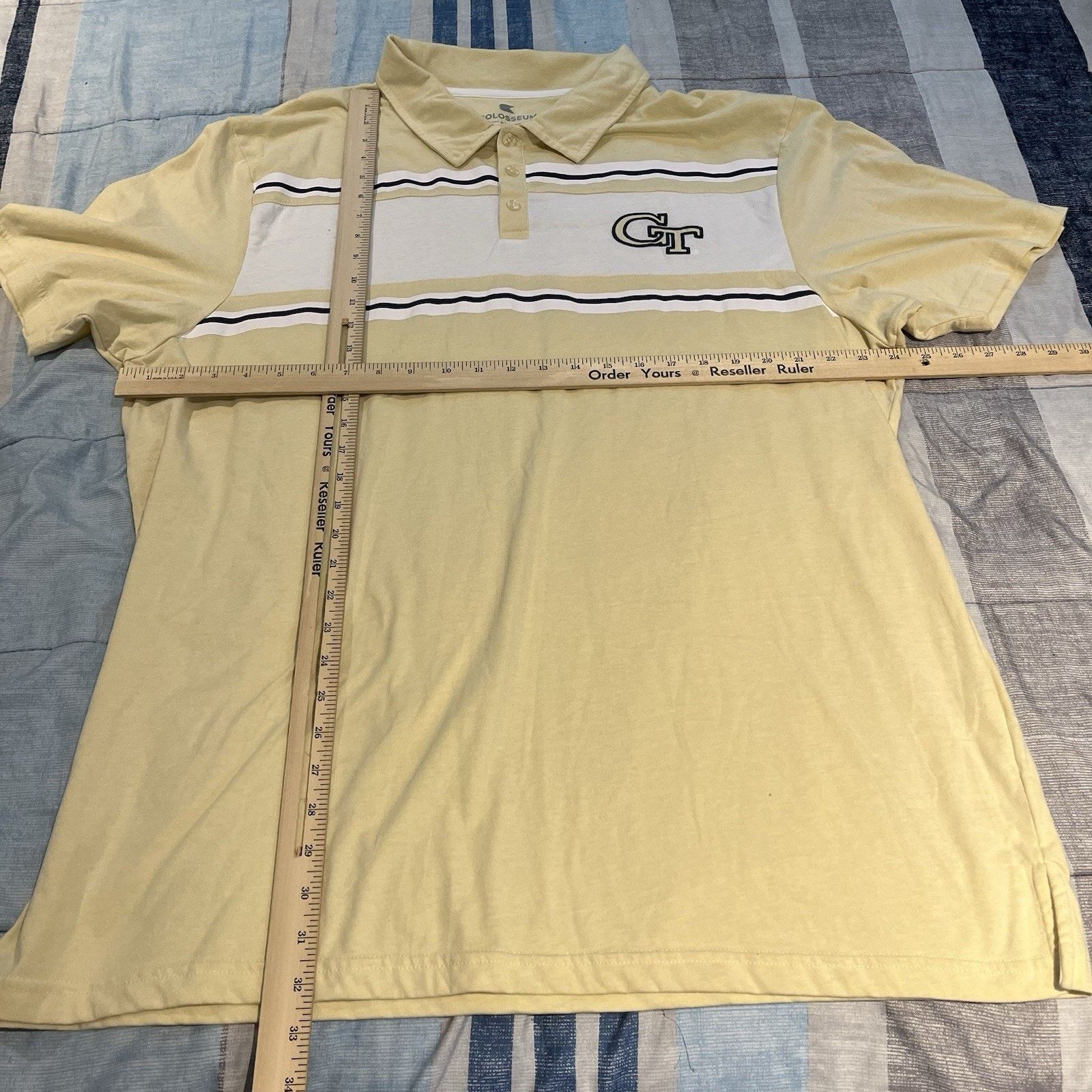 Colosseum Athletics Colosseum Men's 3XL yellow Georgia Tech YellowJackets polo Size US XXL / EU 58 / 5 - 3 Thumbnail