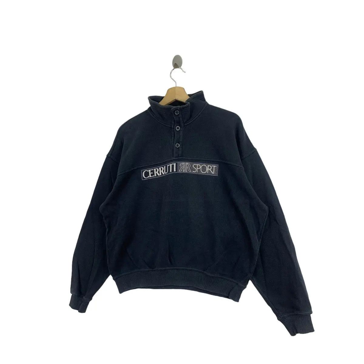 Cerruti 1881 Vtg 90’ CERRUTI 1881 PARIS Sport Collection Henley Sweater Size M / US 6-8 / IT 42-44 - 3 Thumbnail