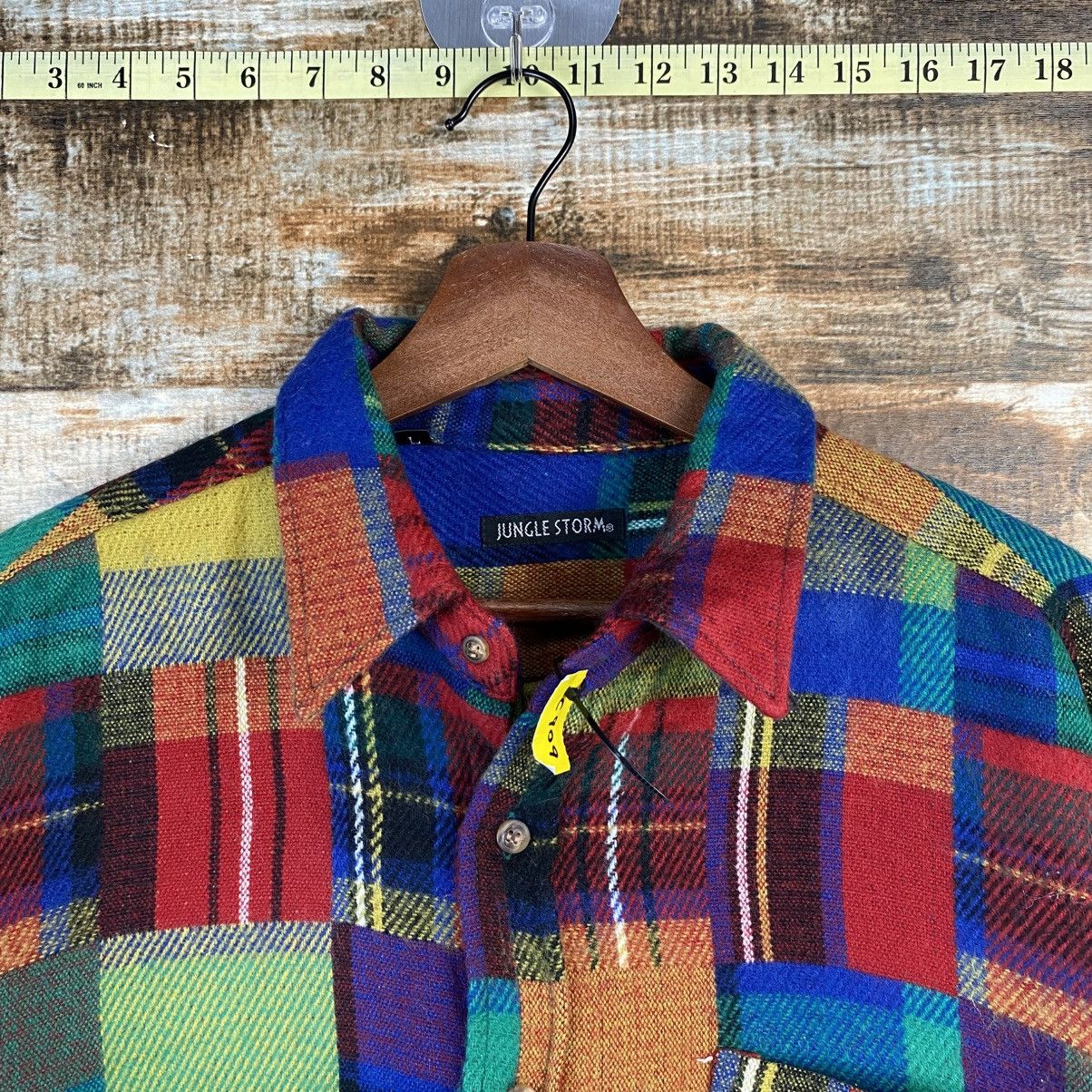 Japanese Brand DL Jungle Strom checkered Red Shirt #C909 Size US L / EU 52-54 / 3 - 4 Thumbnail