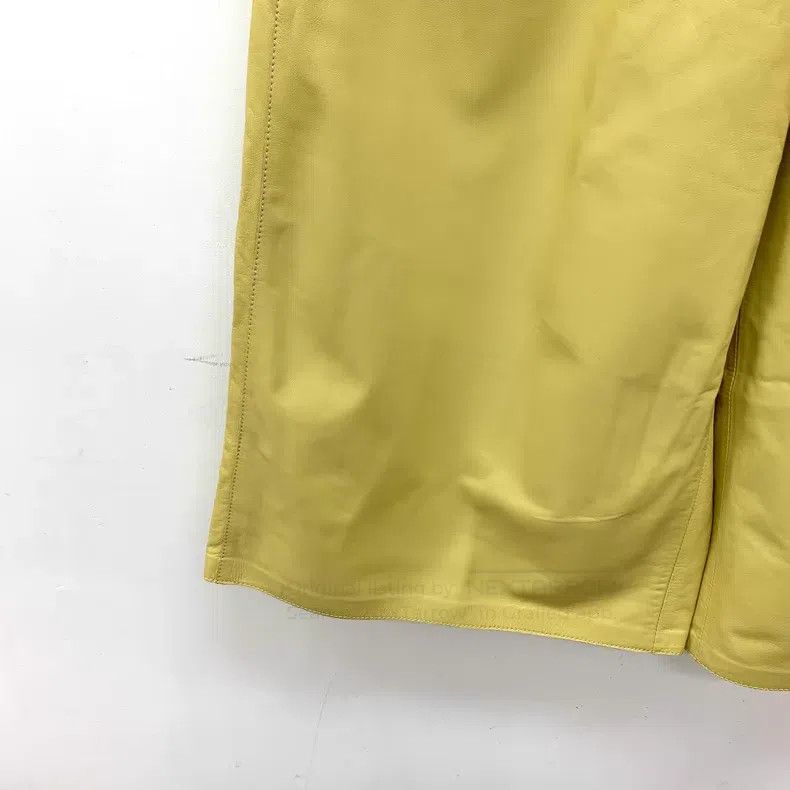 Loewe Loewe size XS Yellow lamb leather logo embossed casual wide Size 22" - 5 Thumbnail