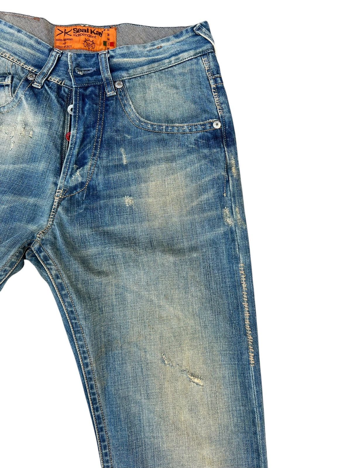 Vintage Mud Wash Dirty Denim Vintage Seal Kay Rips Distress Jeans Size US 28 / EU 44 - 11 Thumbnail