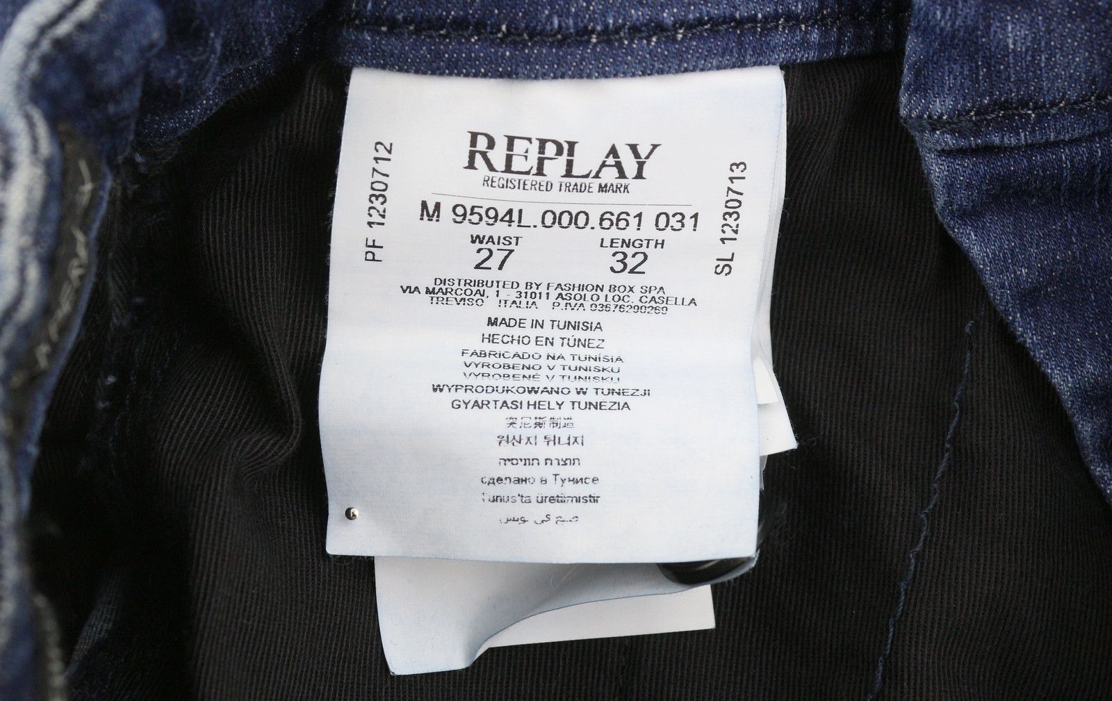 Replay LEHOEN HYPERFLEX W27/L32 Blue Faded Stretch Skinny 91015 Size 27" / US 4 / IT 40 - 10 Thumbnail