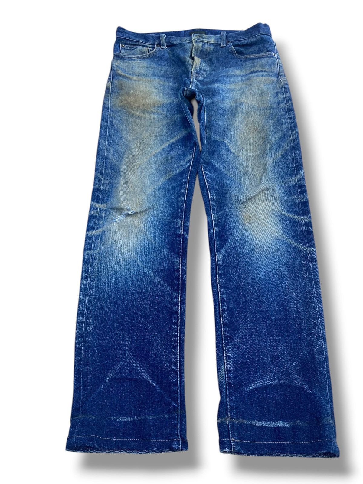 Uniqlo Uniqlo Whiskers Faded Wash Style Loose Jeans Size US 30 / EU 46 - 1 Thumbnail