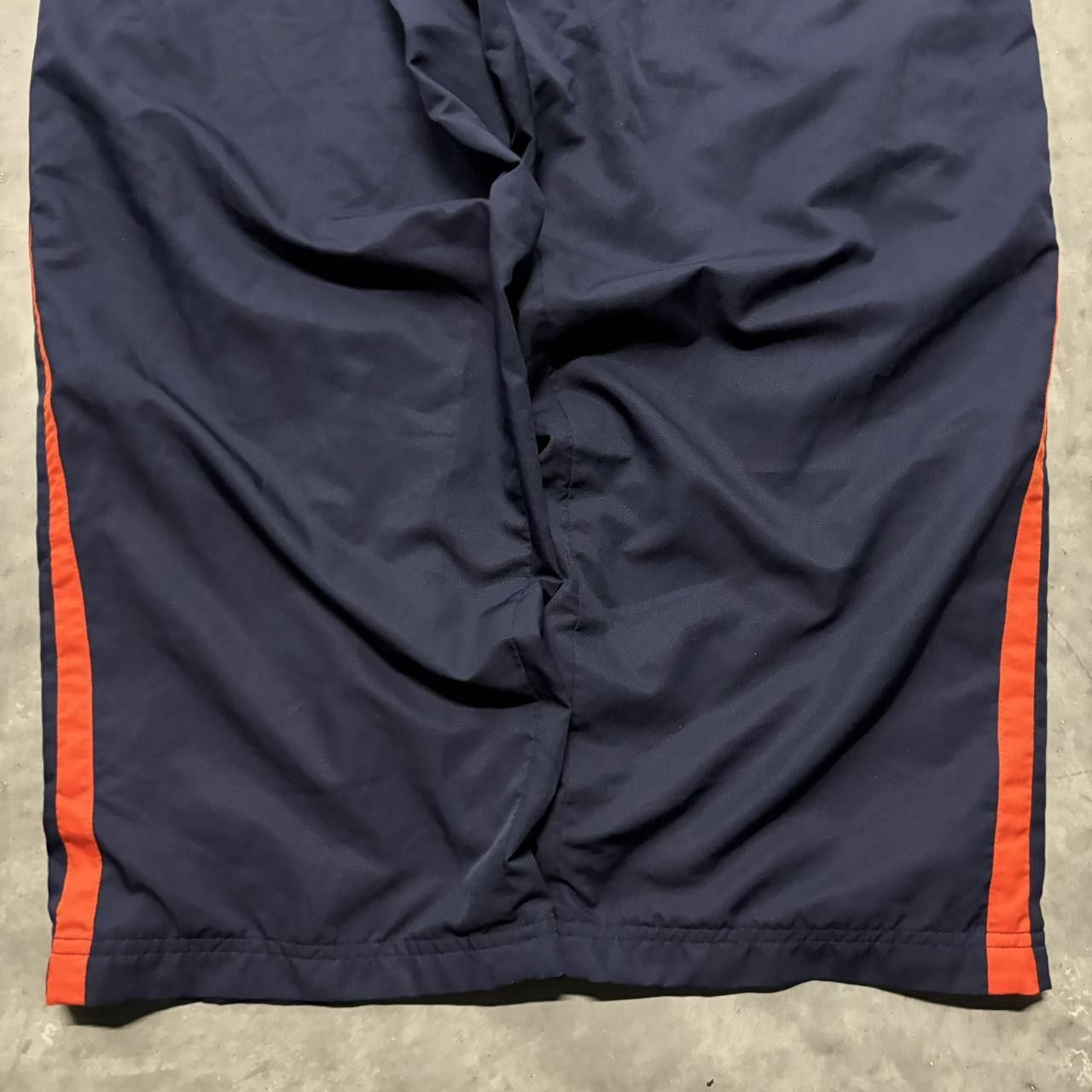 Japanese Brand × Vintage Crazy Vintage Y2K/2000s Baggy Navy Blue Orange Drill Skater Essential Track Pants! Size US 36 / EU 52 - 4 Thumbnail