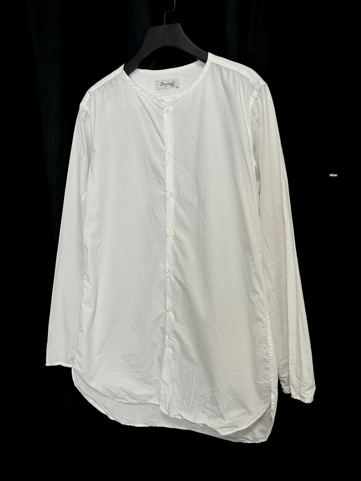 Bergfabel Bergfabel Collarless Paper Cotton Shirt Size US M / EU 48-50 / 2 - 2 Thumbnail