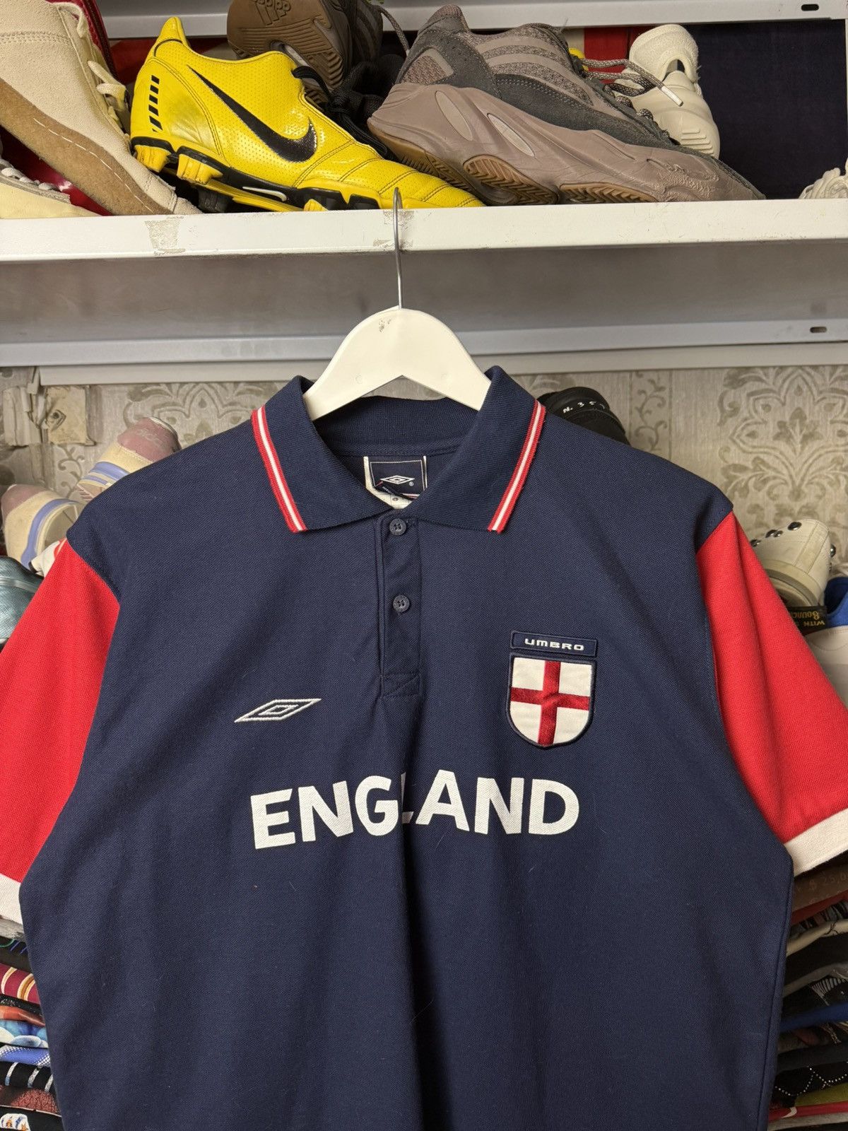 Umbro Vintage Umbro England soccer jersey polo size M Size US M / EU 48-50 / 2 - 2 Thumbnail