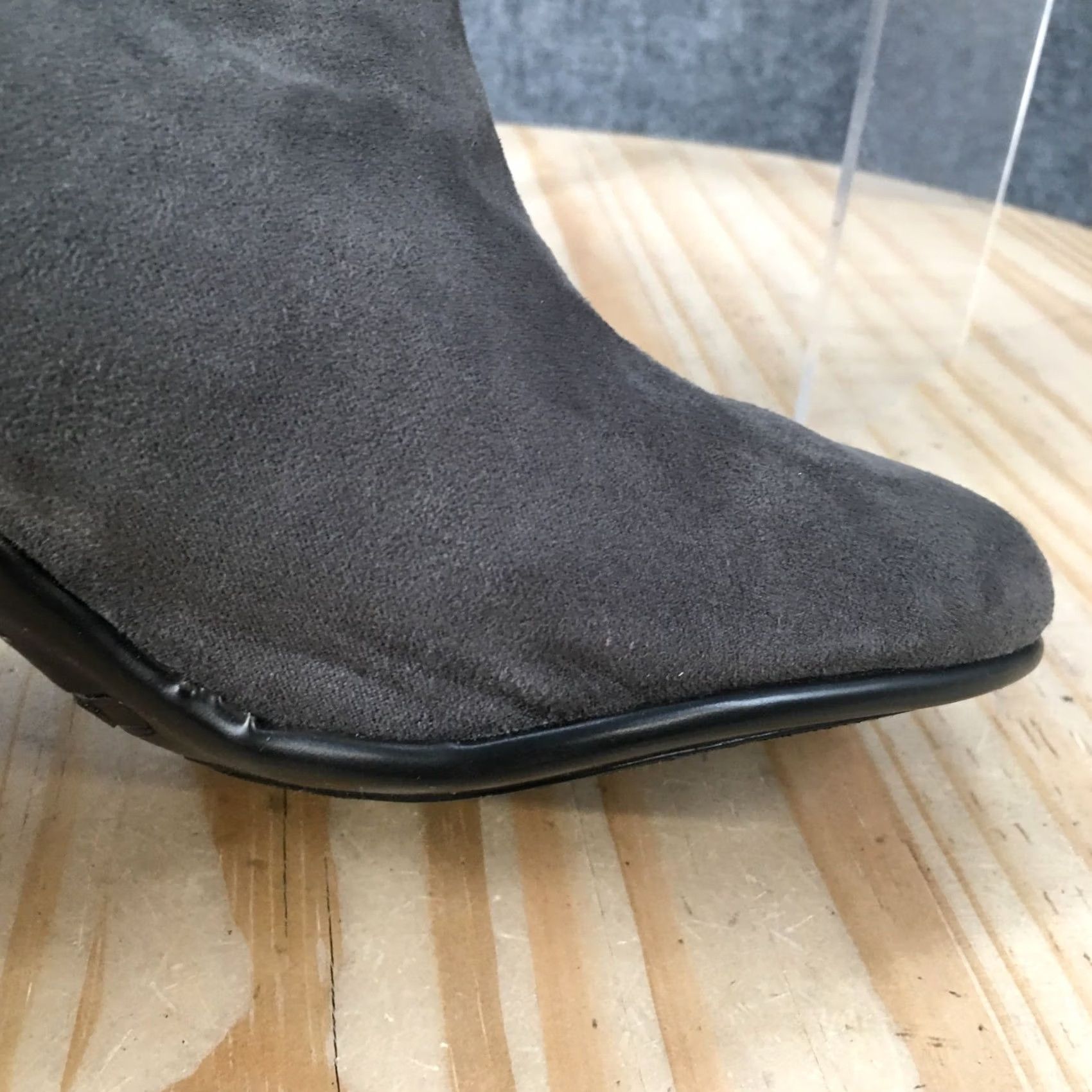 Vintage Aerosoles Gold Role Boots Women 9.5 M Slip On Heeled Bootie Gray Fabric Boots Size US 10 / IT 40 - 6 Thumbnail