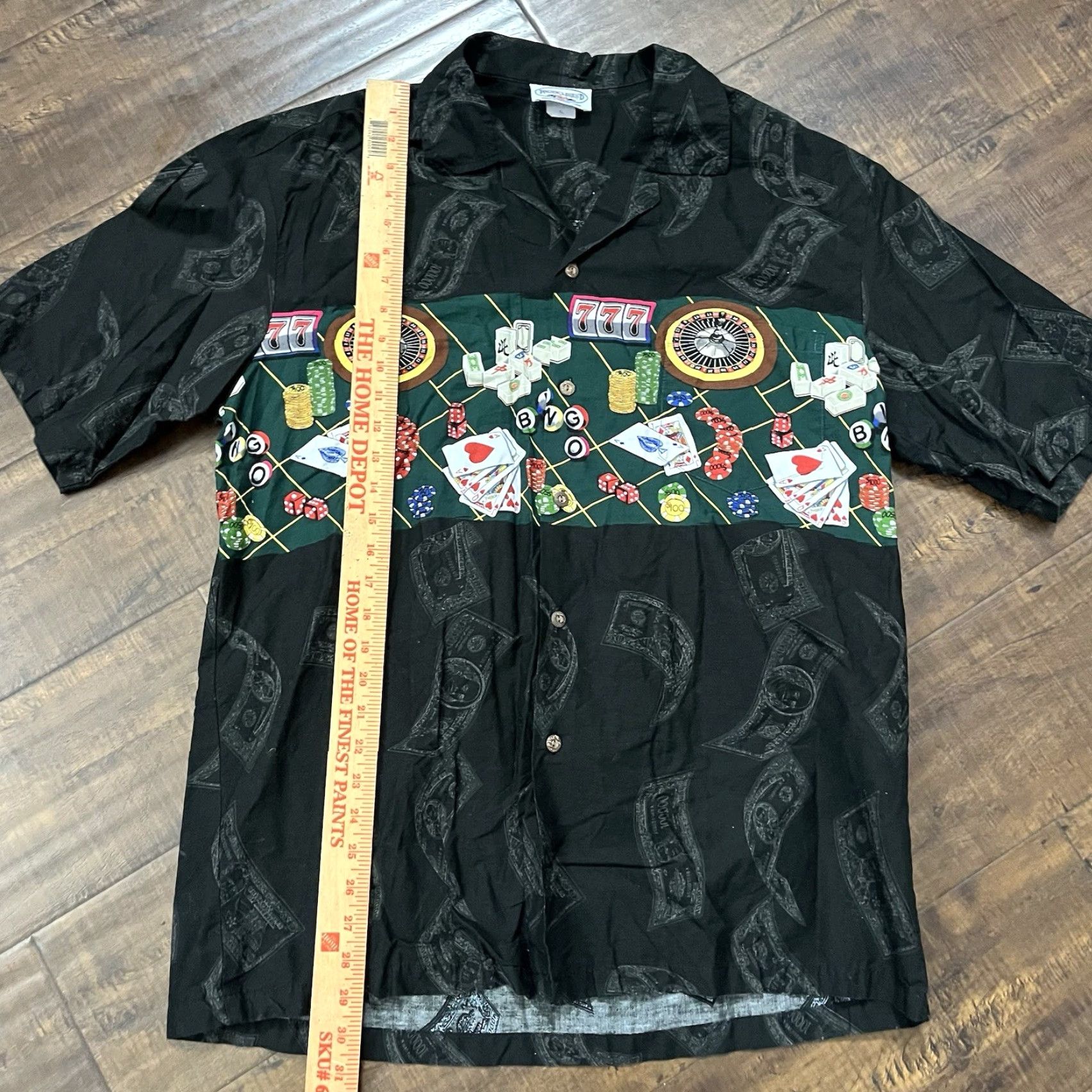 Vintage VINTAGE Pacific Legend Hawaiian Shirt Mens XL Black Card Poker Casino Gamble Shirt Size US XL / EU 56 / 4 - 6 Thumbnail