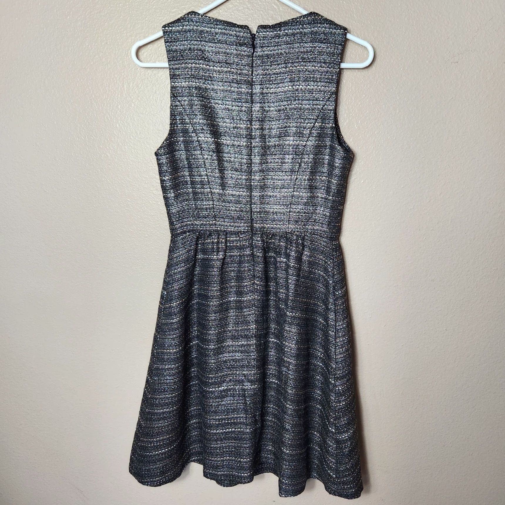 Anthropologie VINTAGE Anthropologie Moulinette Soeurs Metallic Tweed Glissade Sheath Dress-Size 2 Size XS / US 0-2 / IT 36-38 - 7 Thumbnail