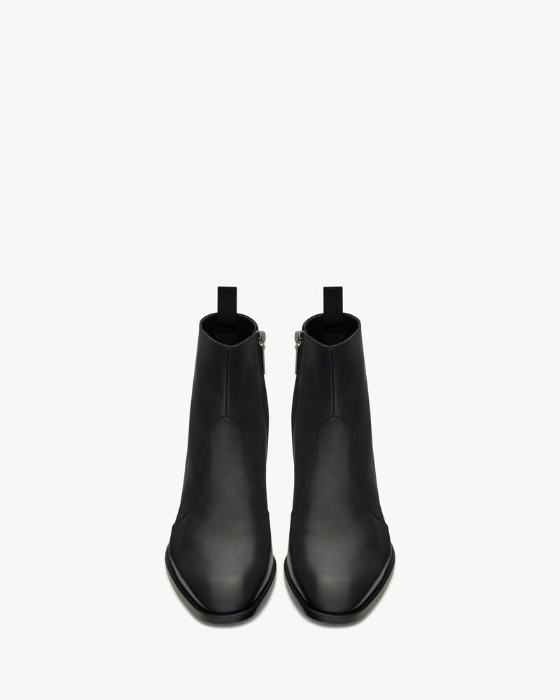 Saint Laurent Paris o1b1hav111225 Wyatt Boots in Smooth Leather in Black Size US 8.5 / EU 41-42 - 2 Thumbnail