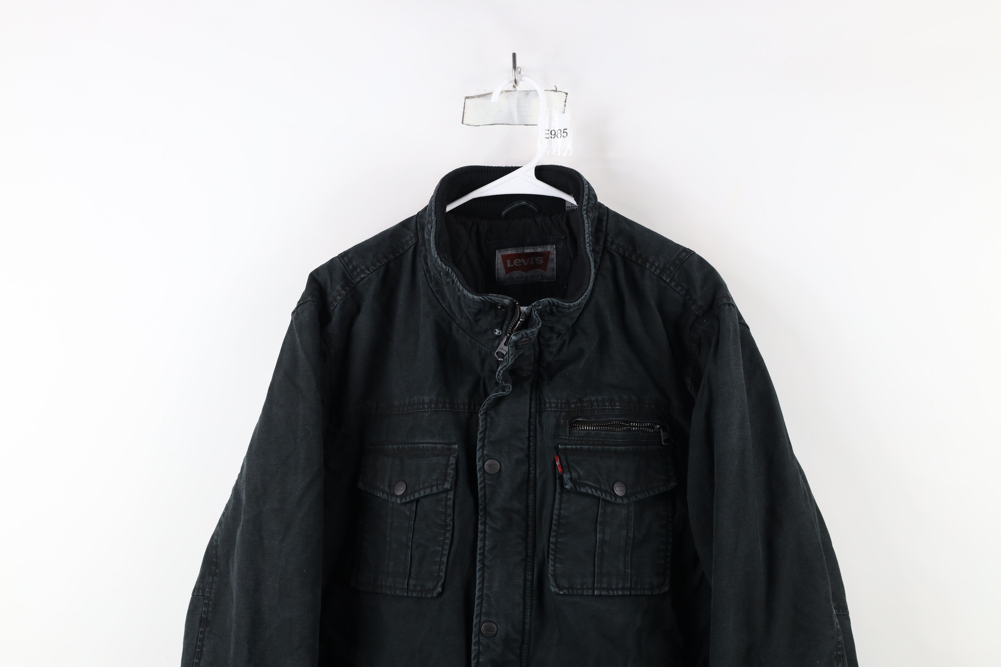 Levi's × Vintage Vintage Y2K Levis Full Zip Military Style Field Jacket Size US XL / EU 56 / 4 - 2 Thumbnail