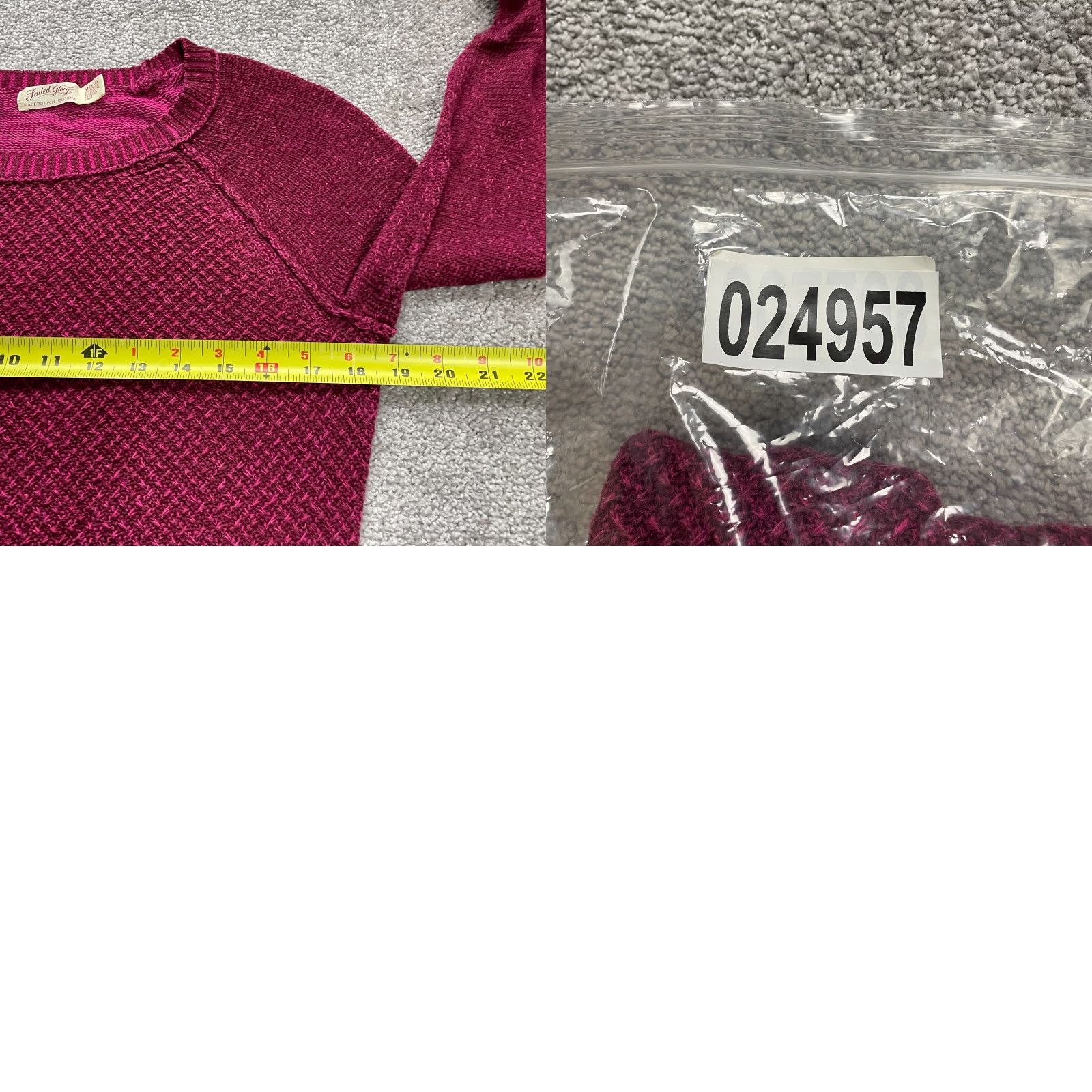 Faded Glory Faded Glory Sweater Womens Medium Pink Pullover Raglan Long Sleeve Cotton Acrylic Classic Size M / US 6-8 / IT 42-44 - 8 Thumbnail