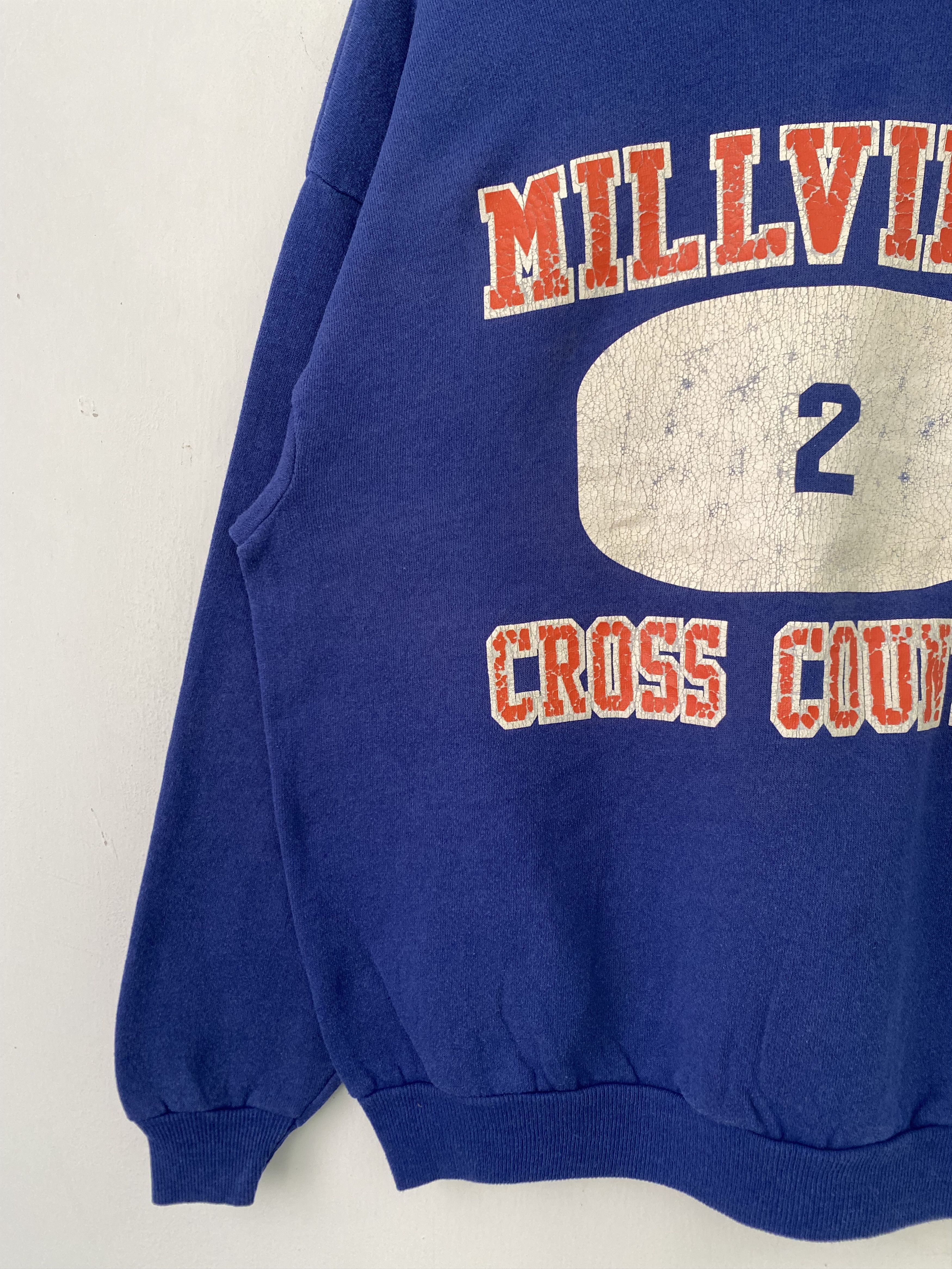 NBA × Vintage Vintage 90s Blue MillVille Cross Country Sweatshirt L Size Size US L / EU 52-54 / 3 - 6 Thumbnail