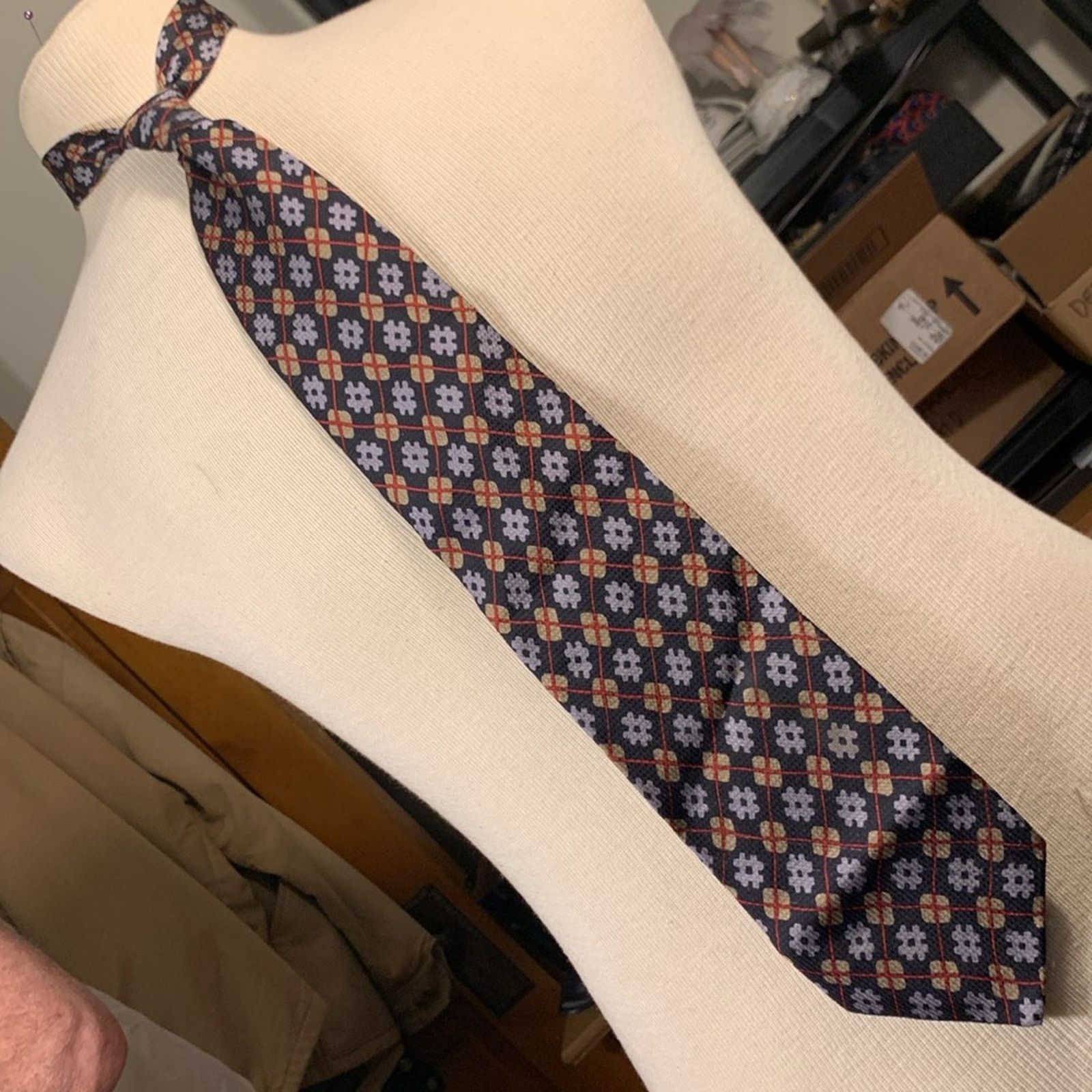 Krizia Krizia Krizia Uomo italian printed silk necktie Size ONE SIZE - 4 Thumbnail