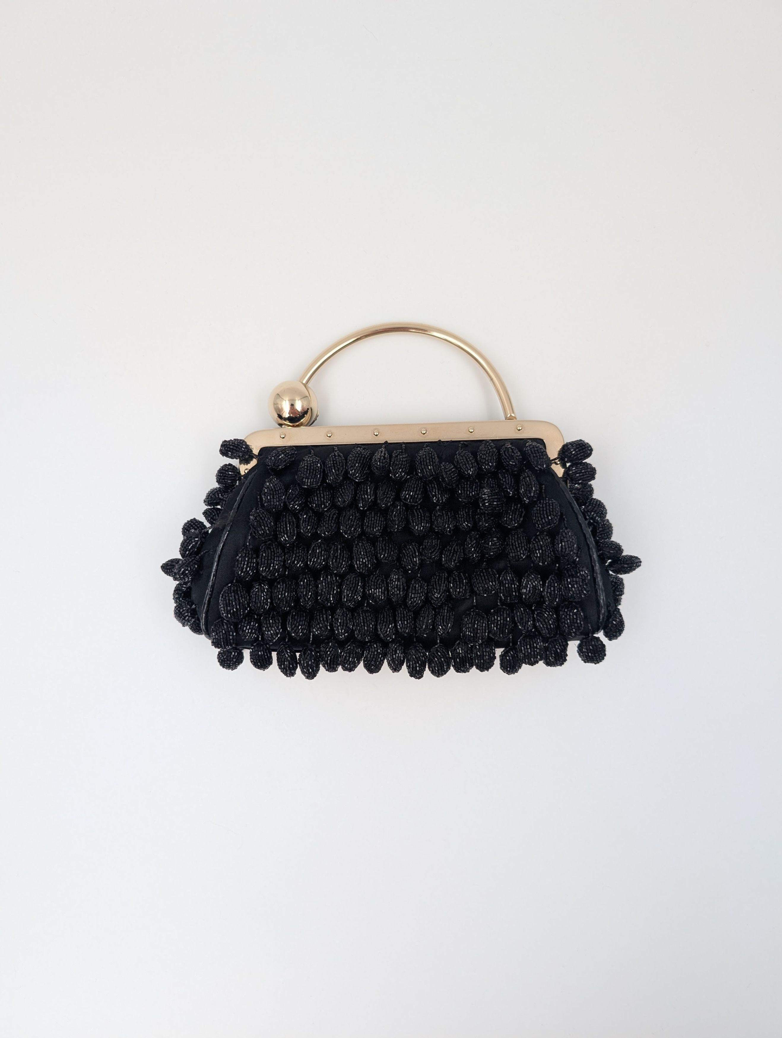 Gucci Black Beaded Evening Handbag Size ONE SIZE - 2 Thumbnail