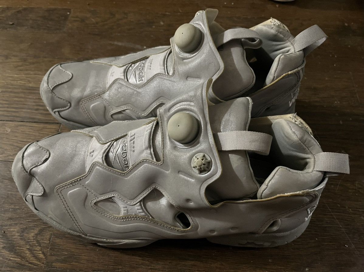 Reebok × Vetements Reebok x Vetements Grey Reflective InstaPump Fury Trainers Size US 11.5 / EU 44-45 - 2 Thumbnail