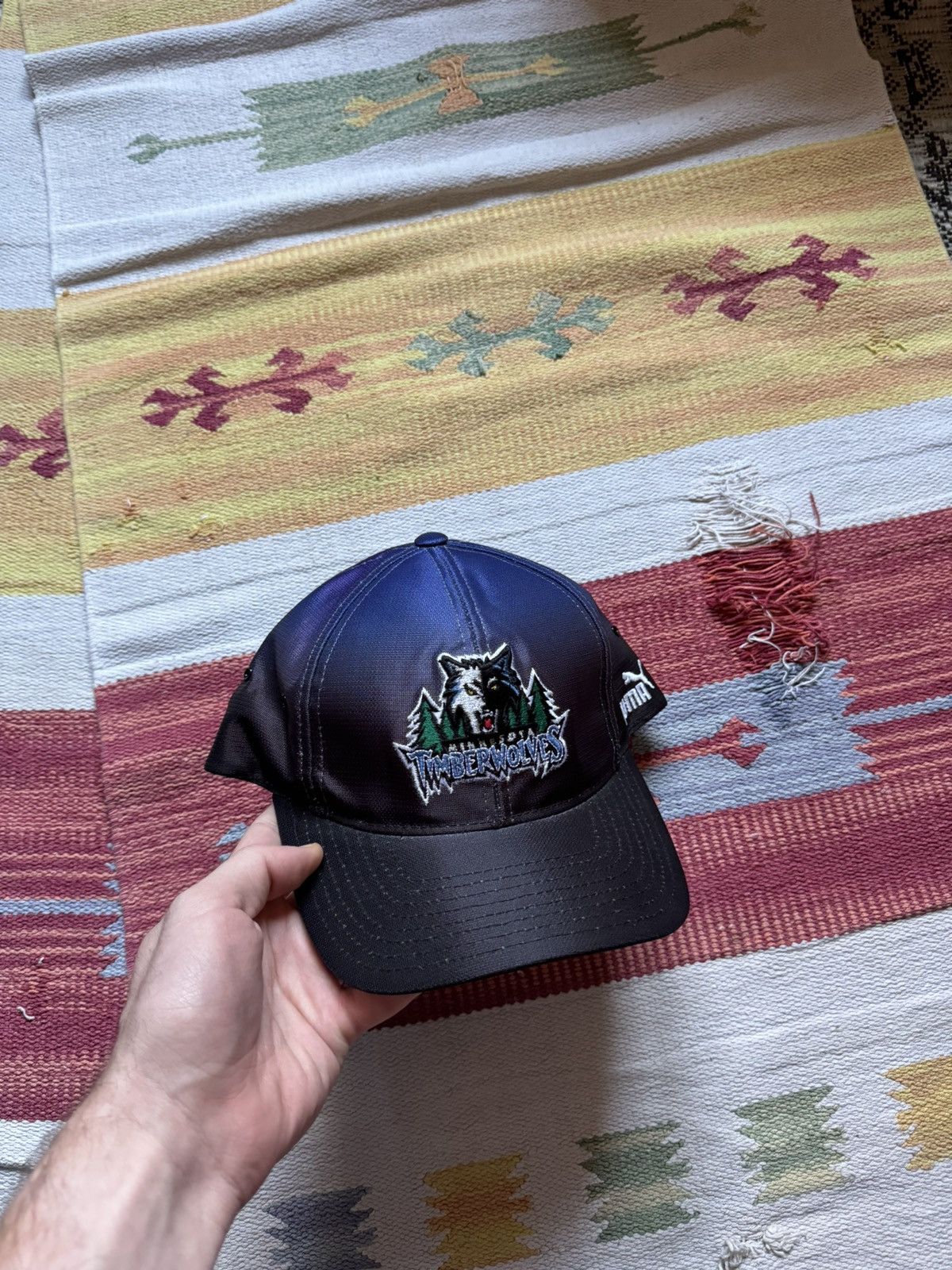NBA Vintage Timber Wolves NBA Basketball Hat Size ONE SIZE - 3 Thumbnail