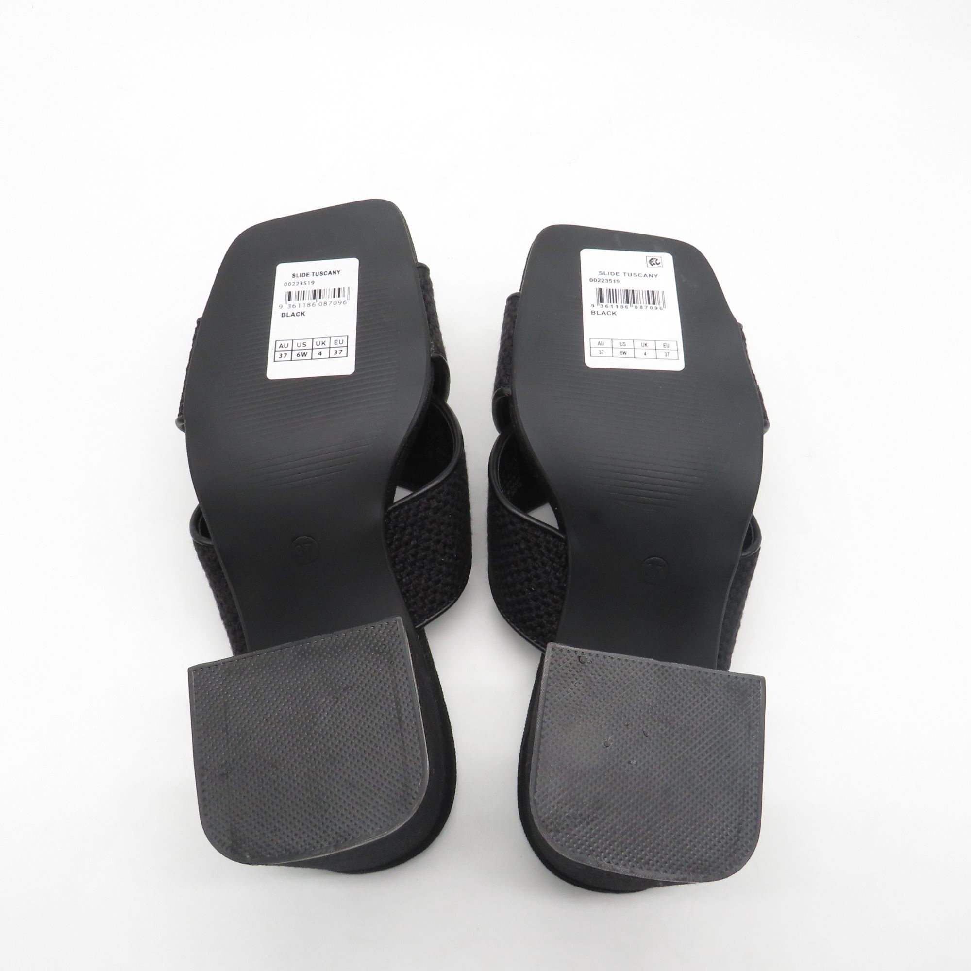 Other City Chic Women’s Black Heeled Slide Sandals With Cross-Stra Size US 6 / IT 36 - 7 Thumbnail