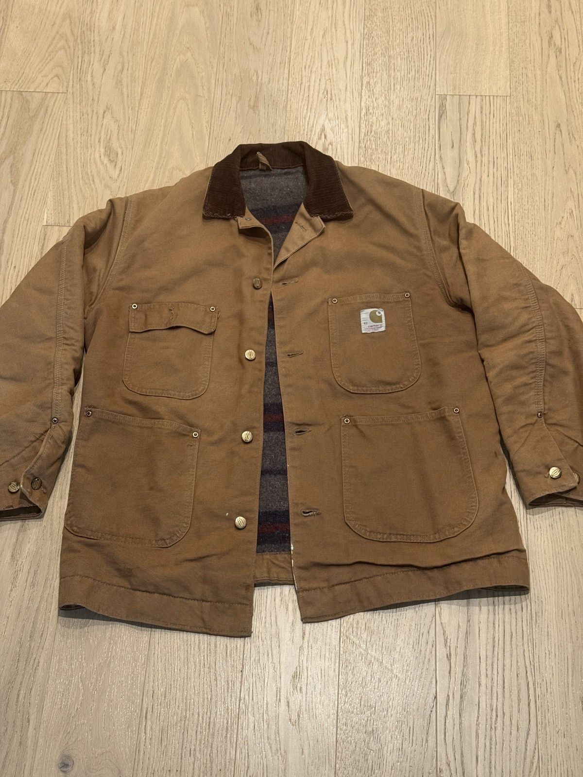 Carhartt 1970s Carhartt Michigan Chore Work Coat (Blanked Lined) Size US L / EU 52-54 / 3 - 1 Thumbnail
