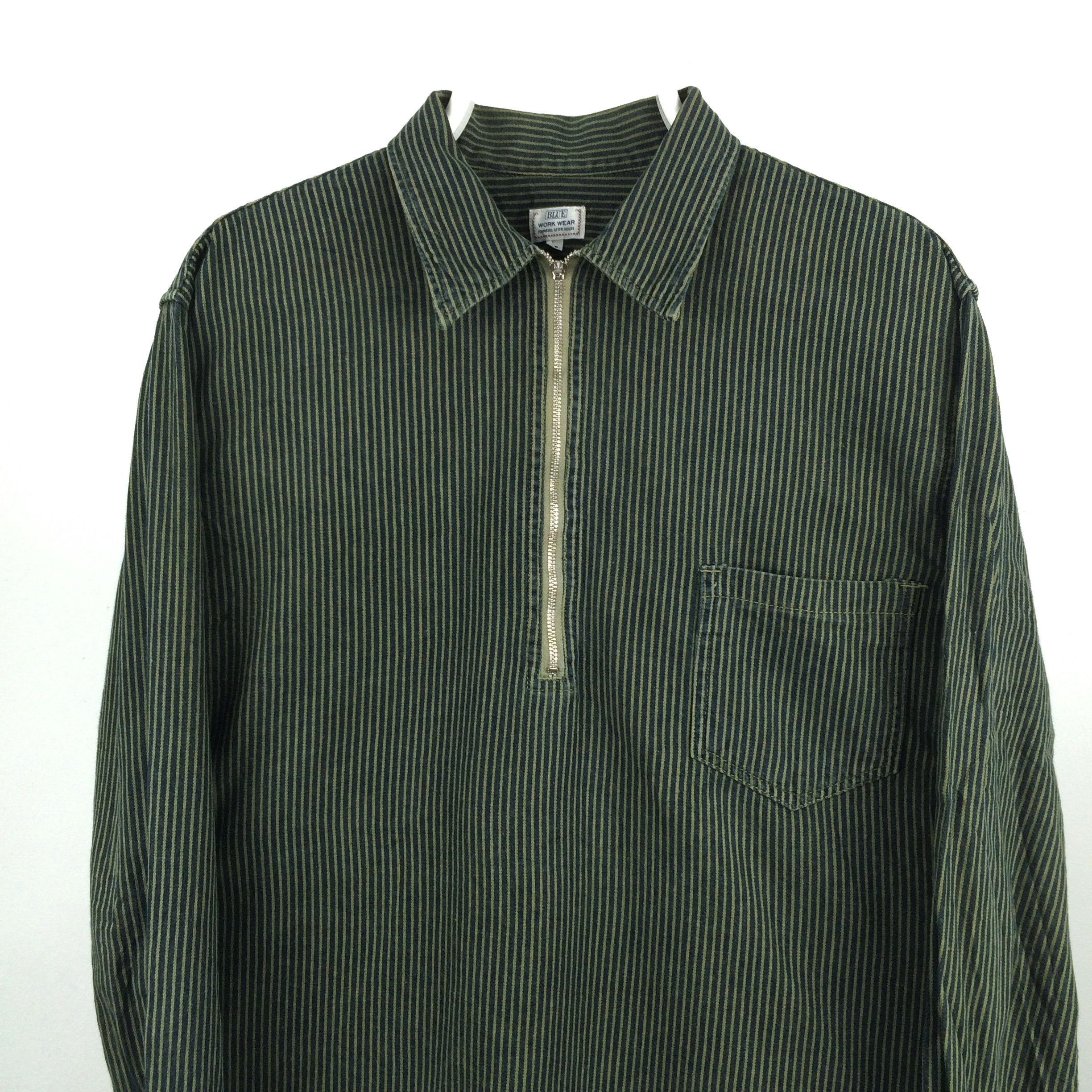 Johnbull H24 JOHN BULL X BLUE DENIM WORKWEAR SHIRT STRIPED Size US L / EU 52-54 / 3 - 4 Thumbnail