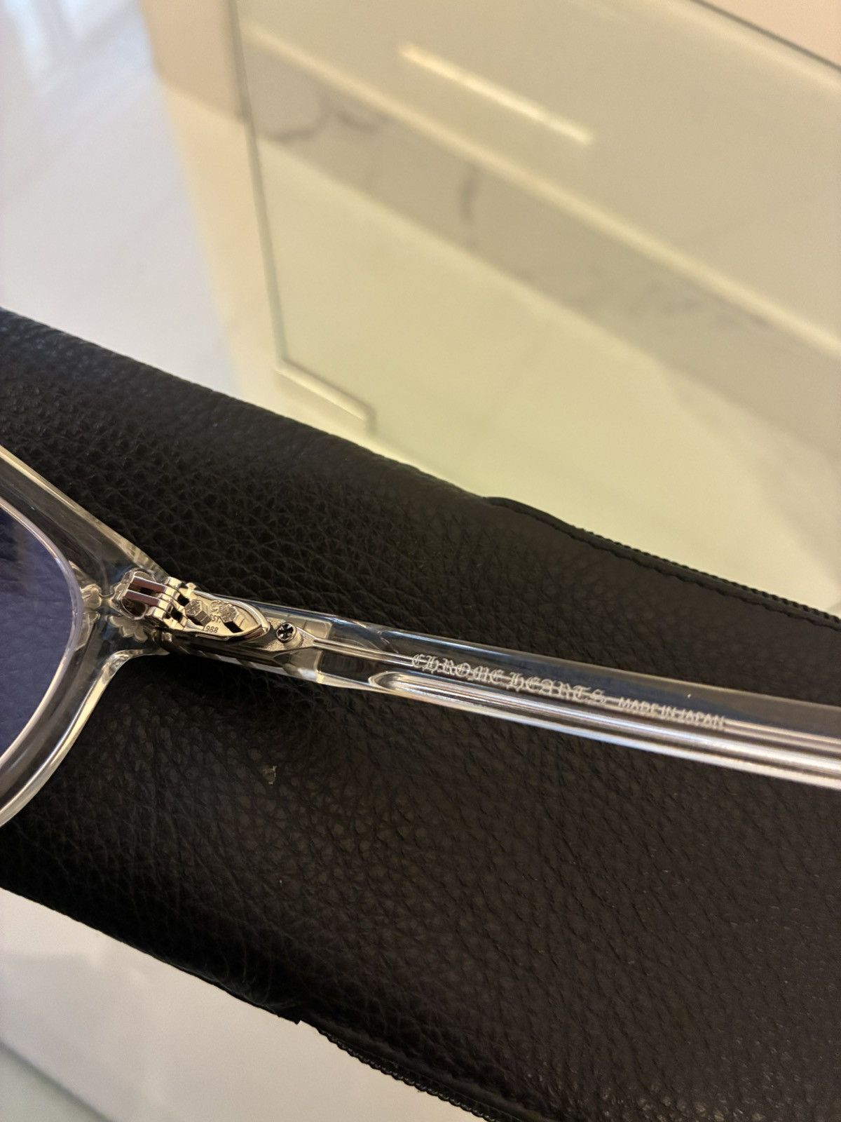 CHROME HEARTS Smoke Show Crystal Silver Glasses