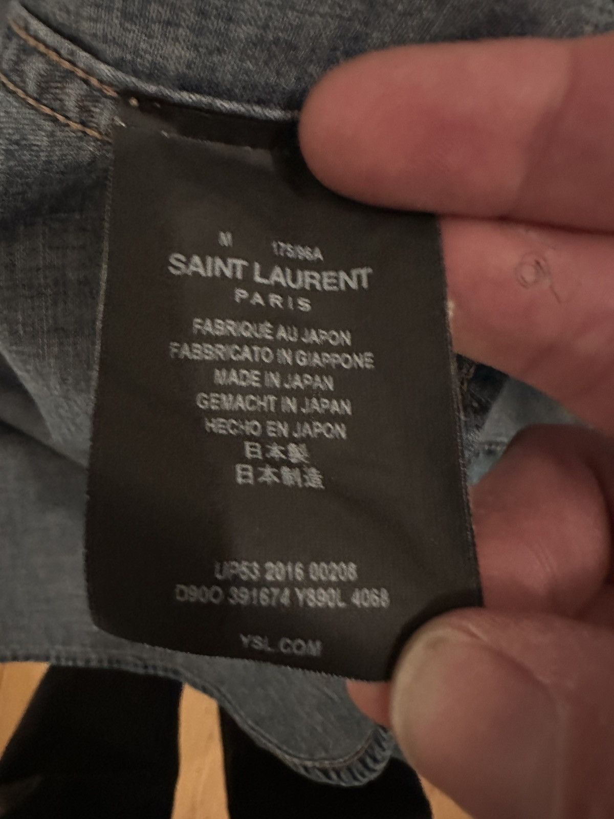 Saint Laurent Paris Saint Laurent Paris Denim Shirt Hedi Slimane era Size US M / EU 48-50 / 2 - 5 Thumbnail