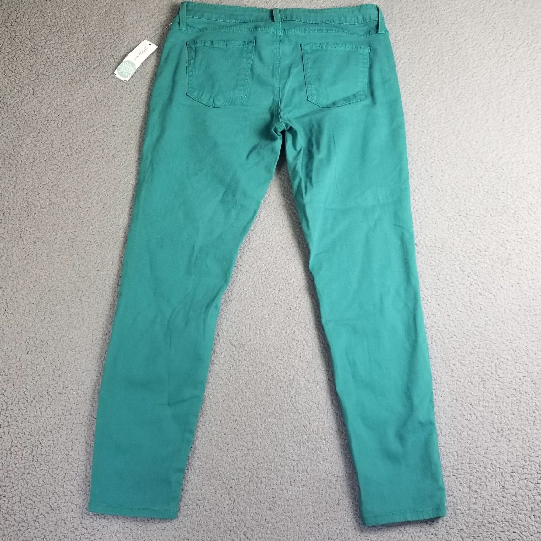 Denime JUST BLACK Denim Womens 30 Adorra Green Shamrock Stretch Skinny Jeans USA NWT Violet Size 30" / US 8 / IT 44 - 4 Thumbnail