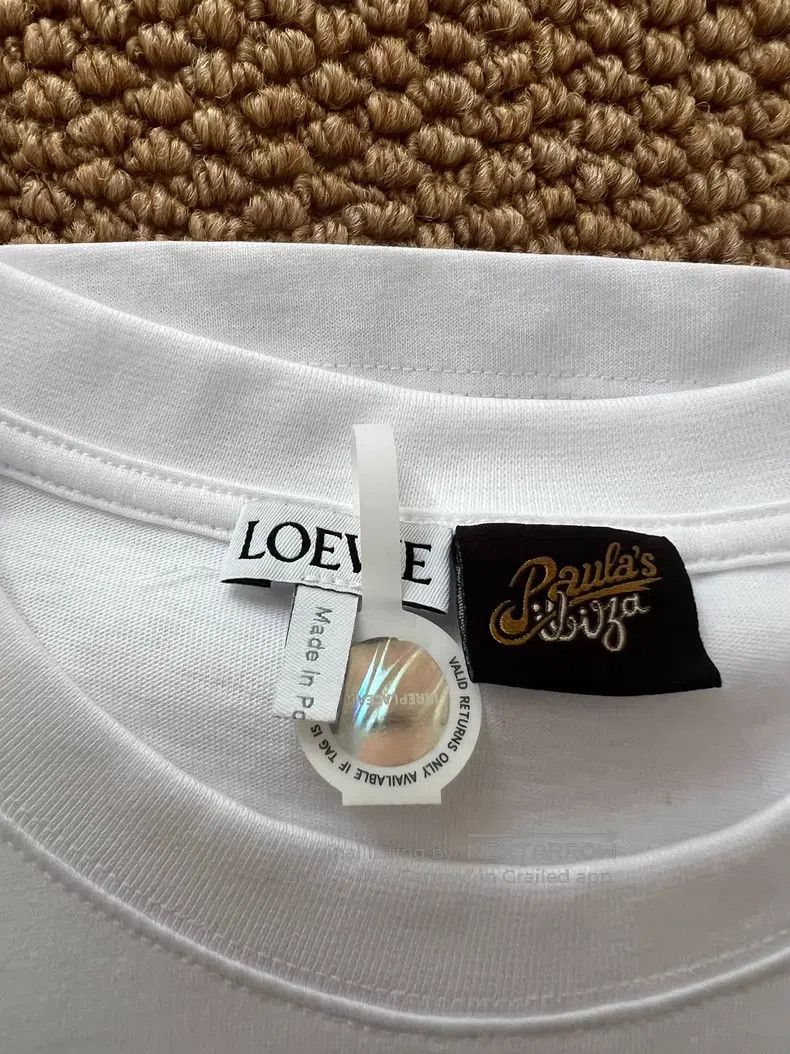 Loewe Loewe Cotton Knit Crochet Short Sleeve T-Shirt, Women's Size M / US 6-8 / IT 42-44 - 3 Thumbnail