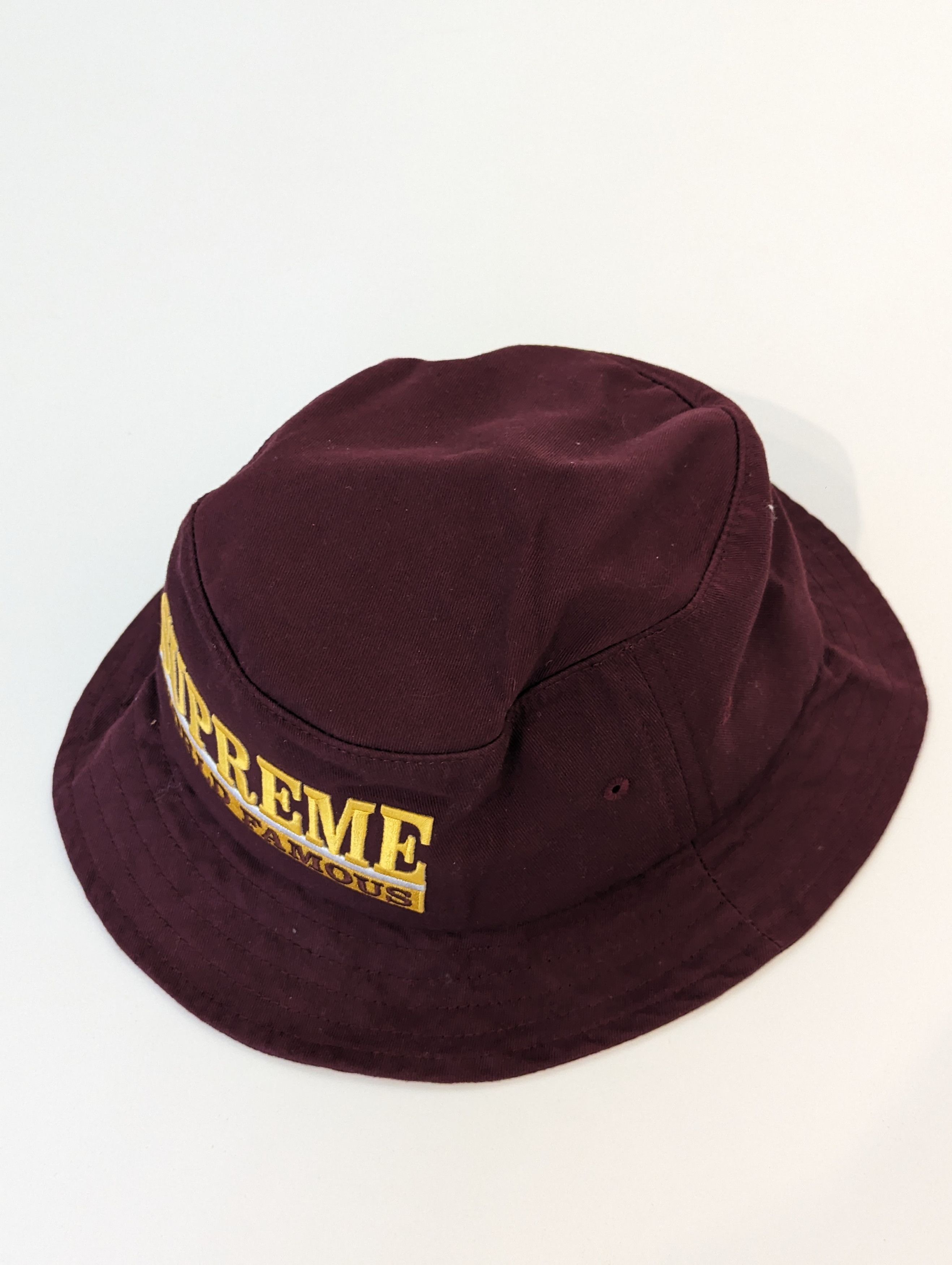 Supreme Supreme x World Famous University Crusher Bucket Hat Size ONE SIZE - 4 Thumbnail