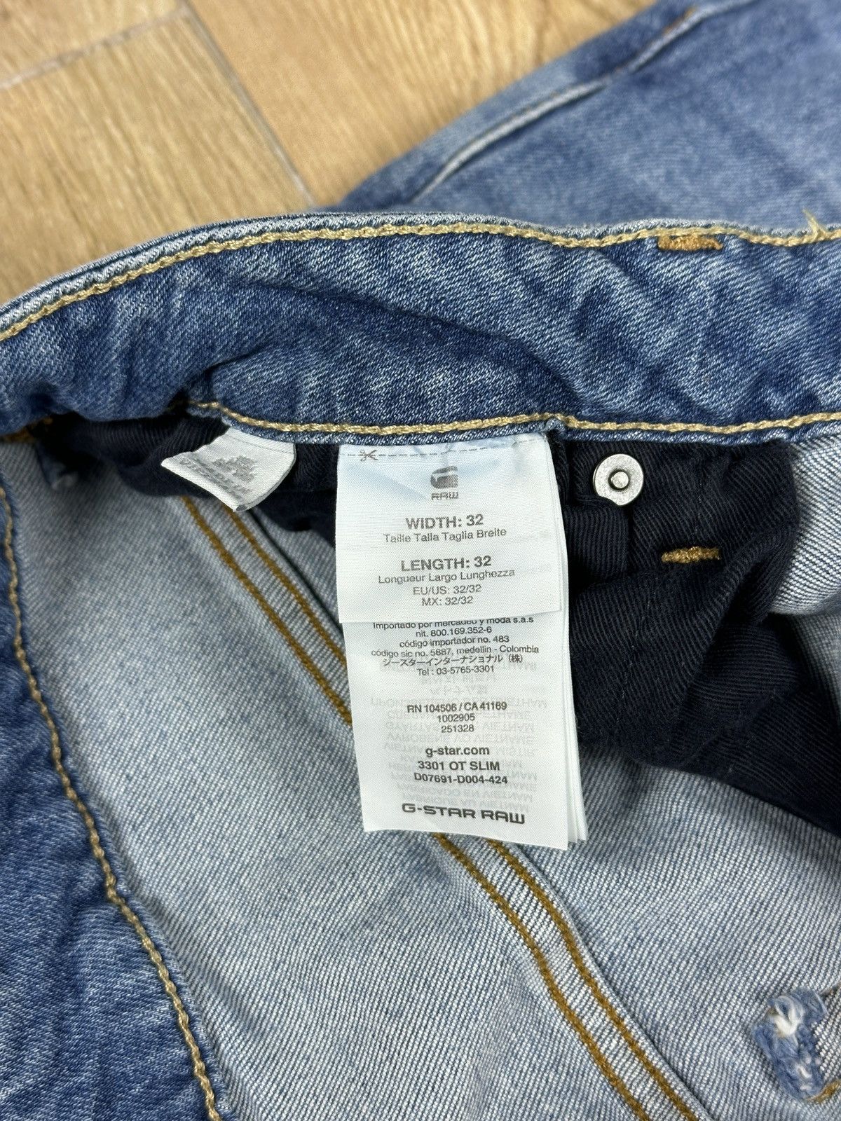 G-Star NEW🏷️ G-Star Raw 3301 OT Slim Denim Jeans Size US 32 / EU 48 - 6 Thumbnail