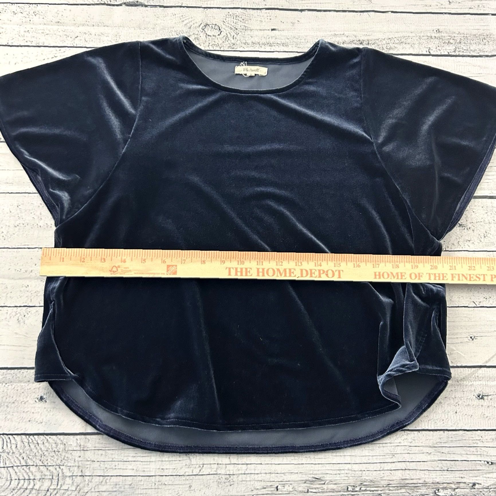 Madewell Madewell Short Sleeve Velour Top Women's M Blue Size M / US 6-8 / IT 42-44 - 4 Thumbnail