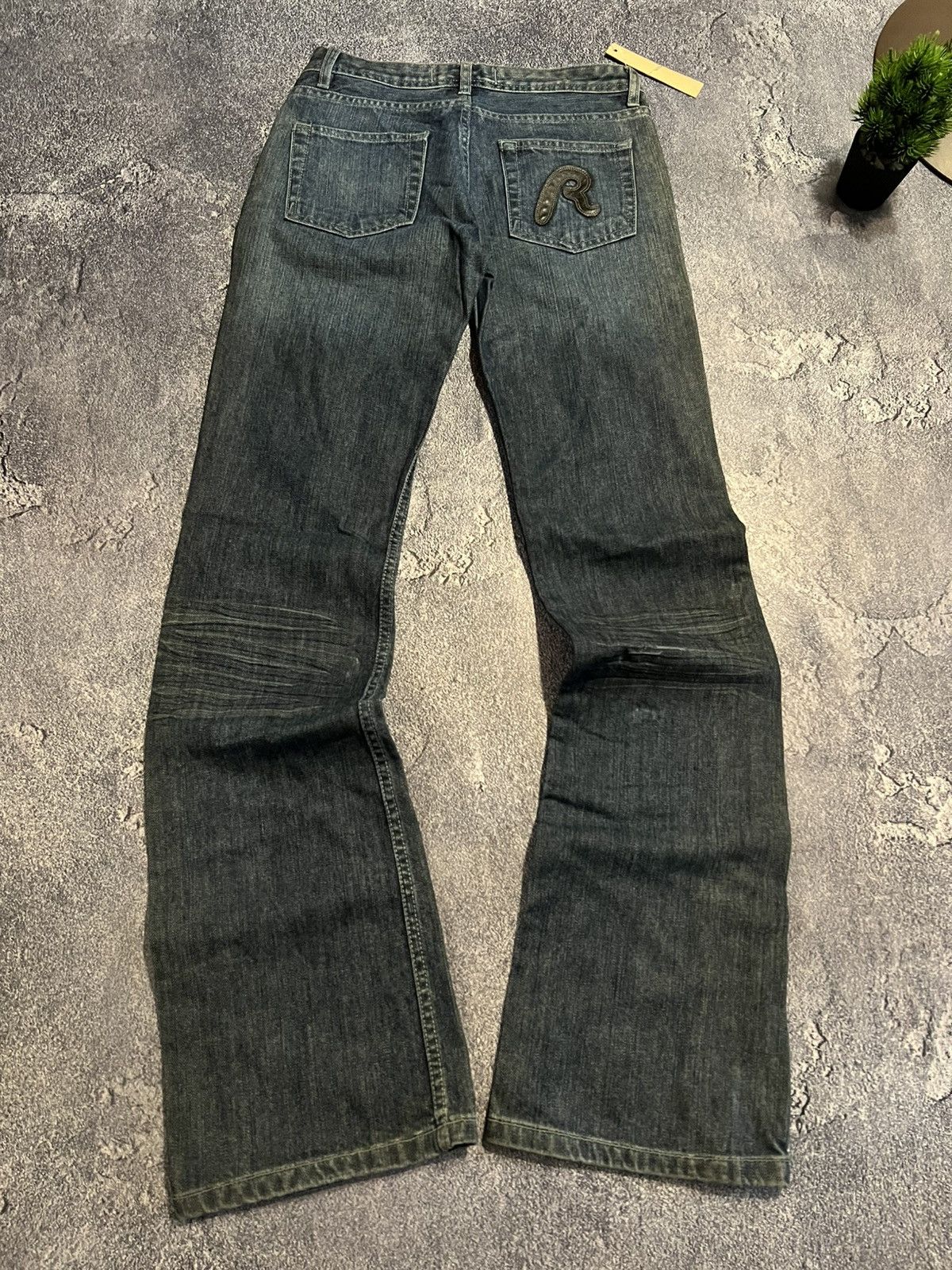 Vintage SWAG Archive New Flared Jeans / Y2K Aesthetic Collection 90s Size US 32 / EU 48 - 3 Thumbnail