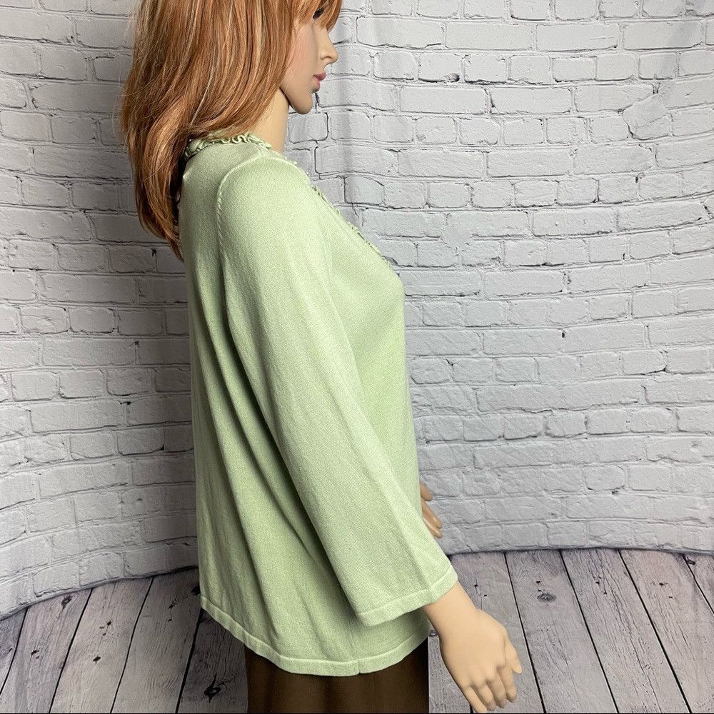 Other NWT New Christopher & Banks Sage Cotton Sage Button Details Size M / US 6-8 / IT 42-44 - 4 Thumbnail