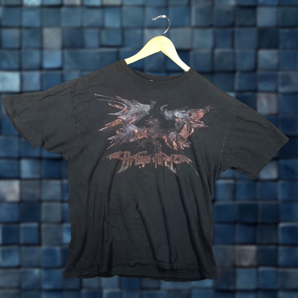 Anvil VINTAGE Dragon Force T-Shirt Band Grunge Shirt Adult Large Black - 2000s - Anvil Logo Mens Size US L / EU 52-54 / 3 - 1 Thumbnail
