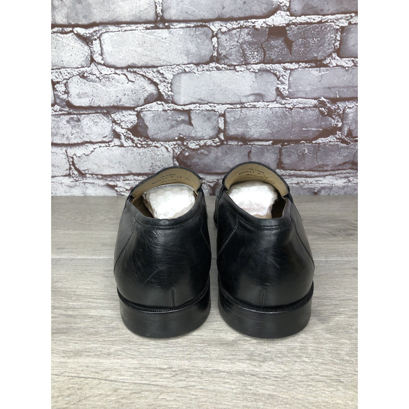 Johnston & Murphy Johnston & Murphy Black Leather Tassel Loafers Dress Shoes M Size US 11 / EU 44 - 4 Thumbnail