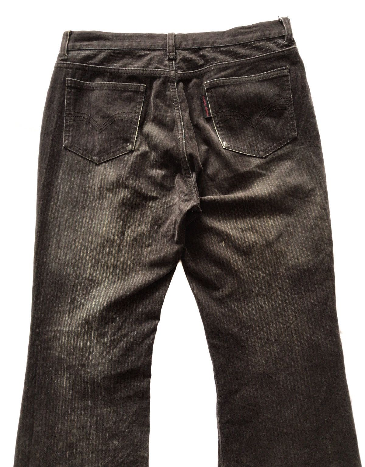 14th Addiction × Designer × Japanese Brand CUSTOM CULTURE VELVET STRIPE FLARE PANTS Size US 30 / EU 46 - 5 Thumbnail