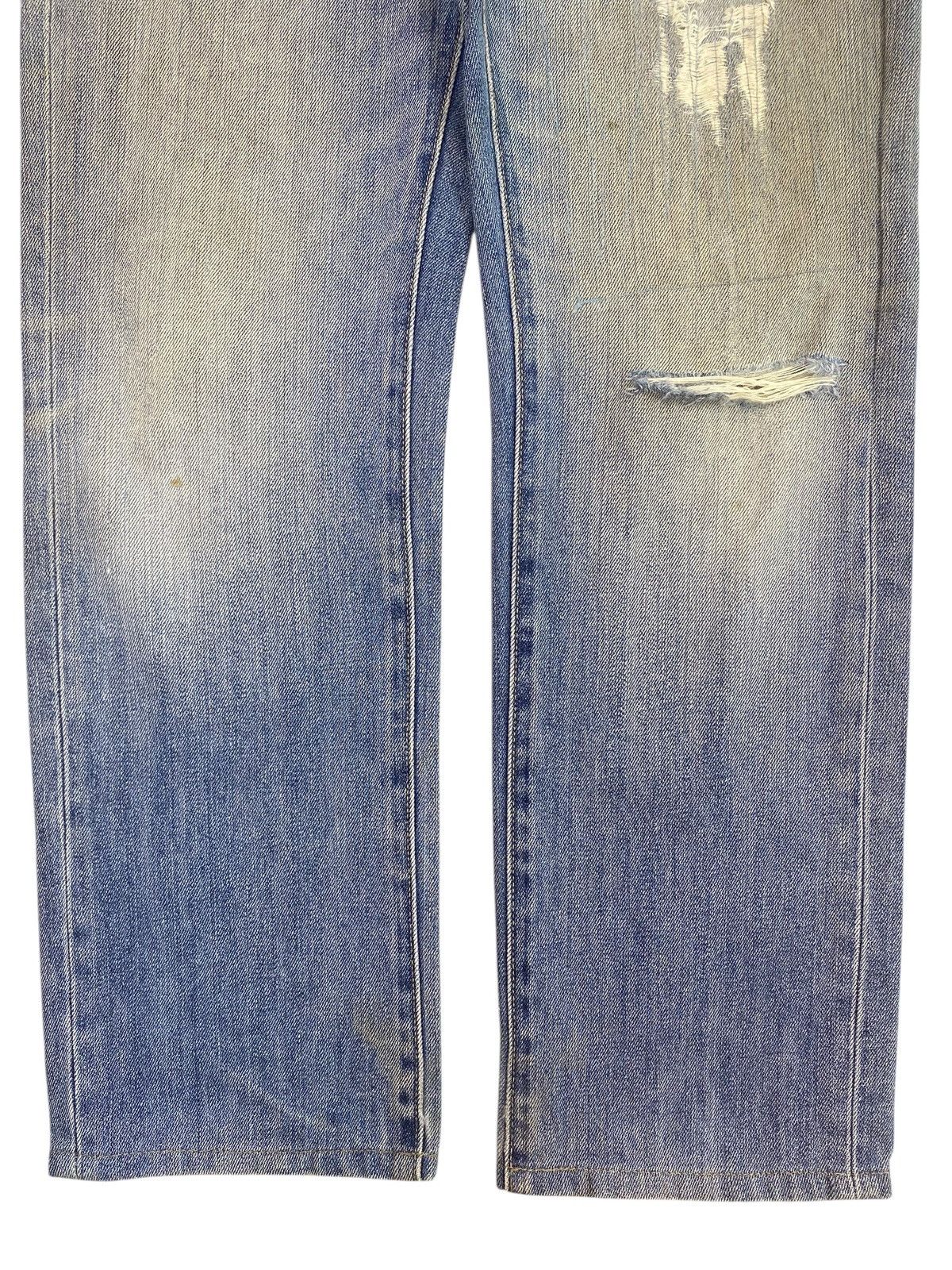 Uniqlo Uniqlo Dirty Blue Faded Wash Style Ripped Jeans Size US 32 / EU 48 - 9 Thumbnail