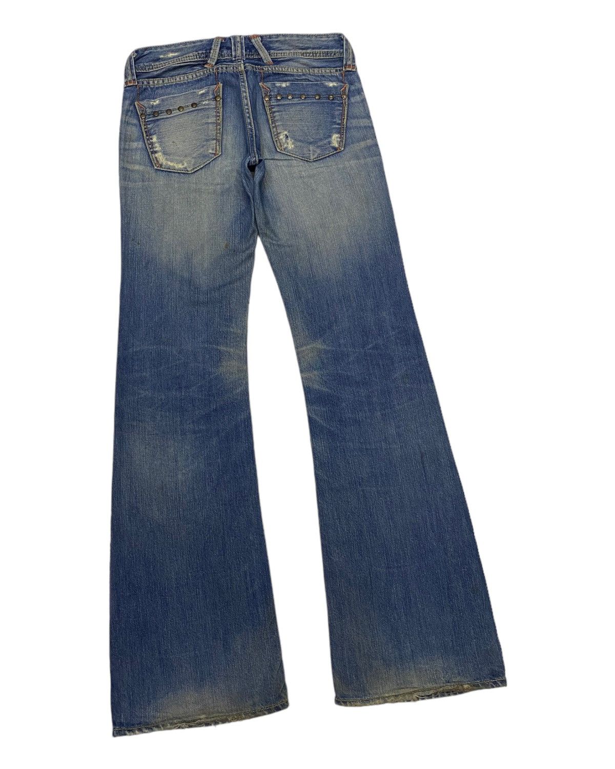 Hysteric Glamour × Japanese Brand FLARED🔥DOUBLE BURGER DISTRESSED DENIM JEANS Size 28" / US 6 / IT 42 - 4 Thumbnail